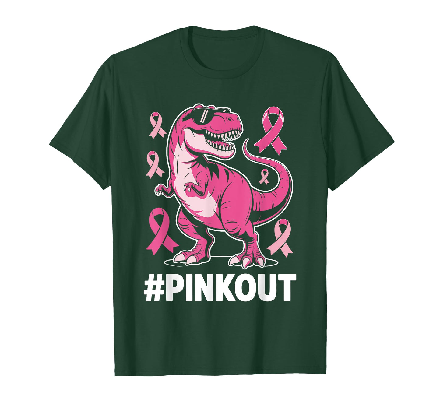 Pink Dinosaur PinkOut Breast Cancer Awareness Men Women Kids T-Shirt