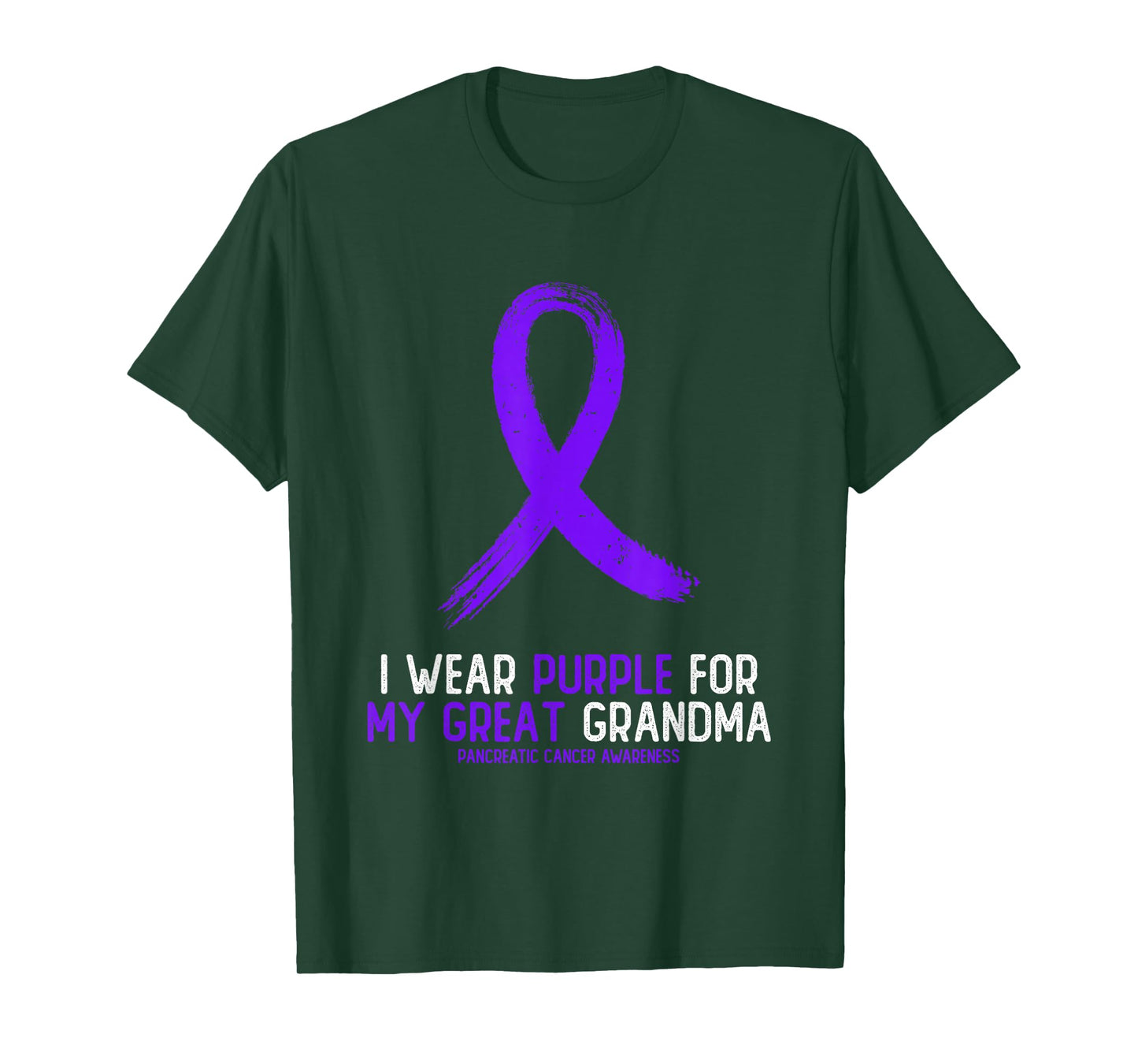 I Wear Purple For My Great Grandma Pancreatic Cancer T-Shirt