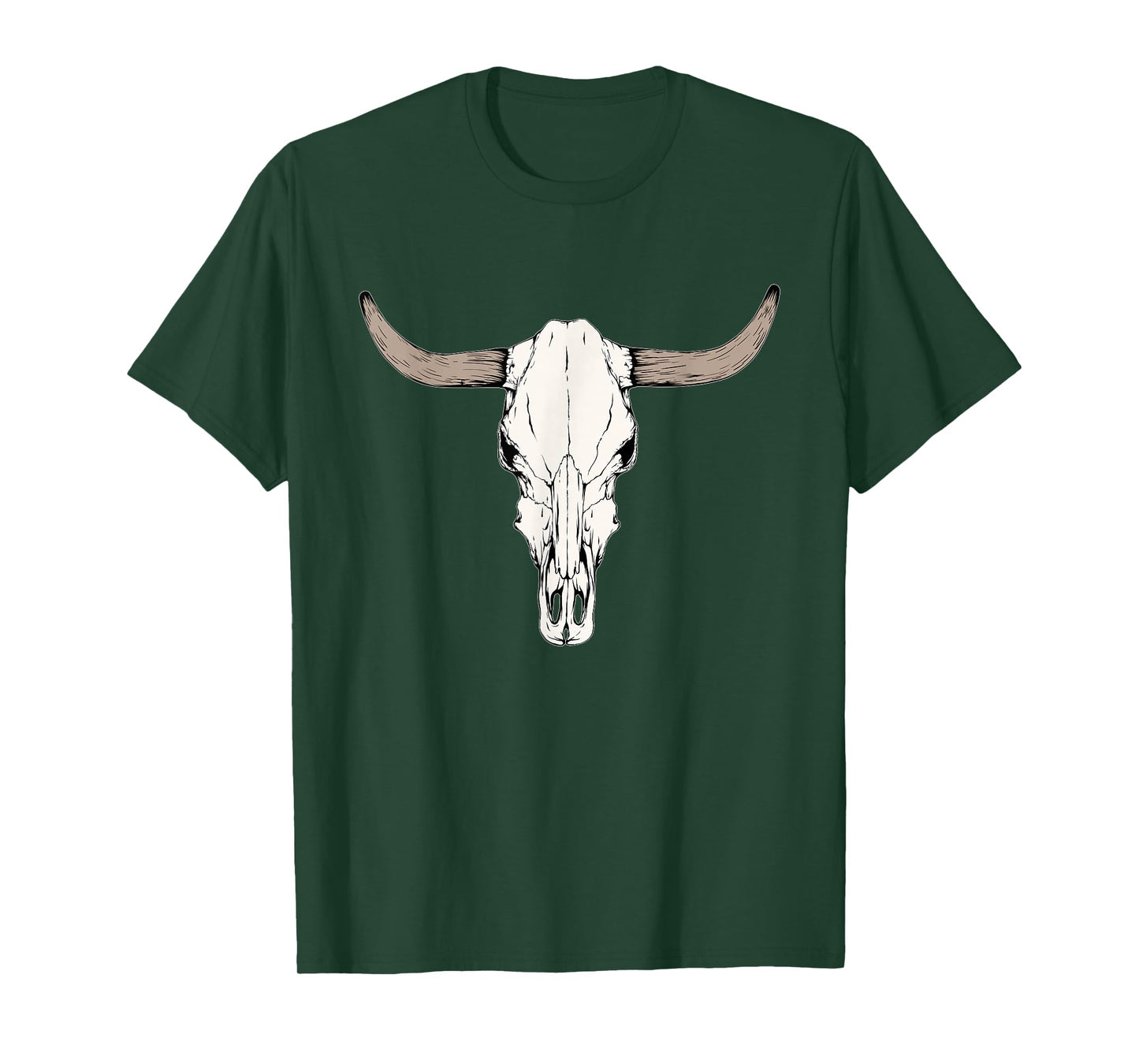 Cow Bull Cattle Skull Head Western Vintage Animal Graphic T-Shirt