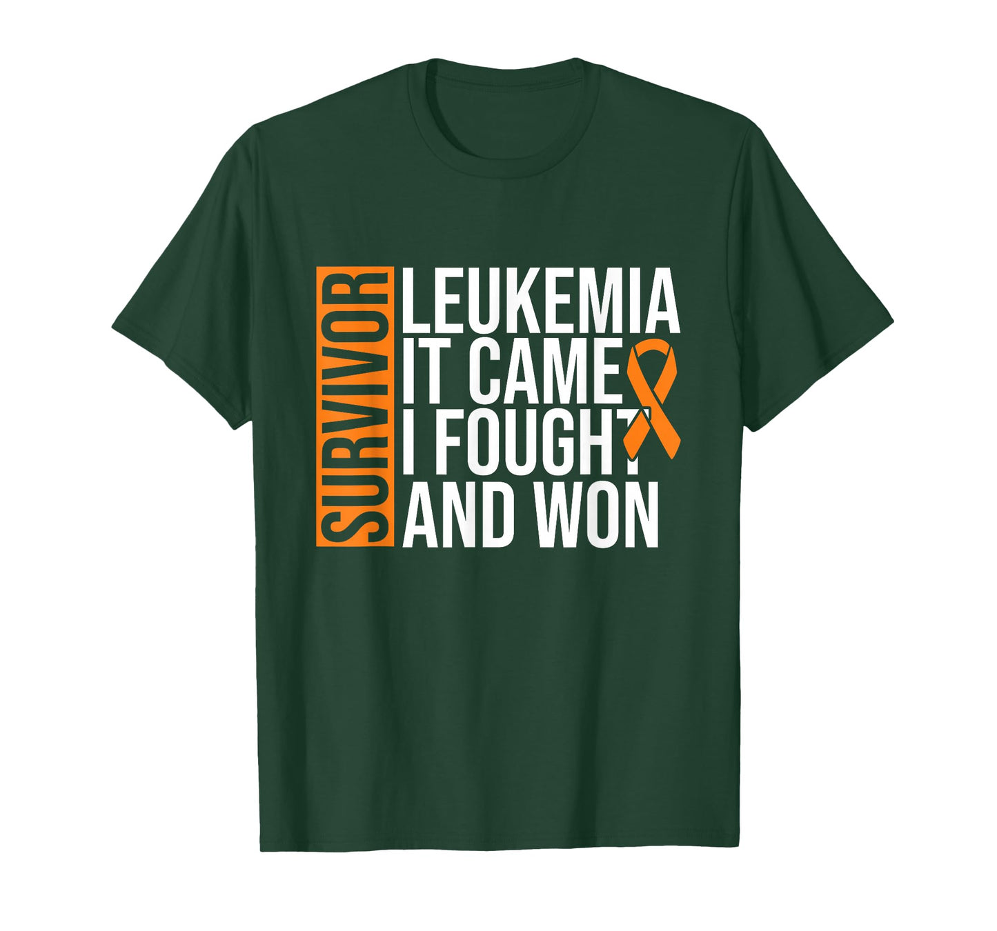 Survivor Leukemia Came Fought Won Leukemia Awareness Cancer T-Shirt