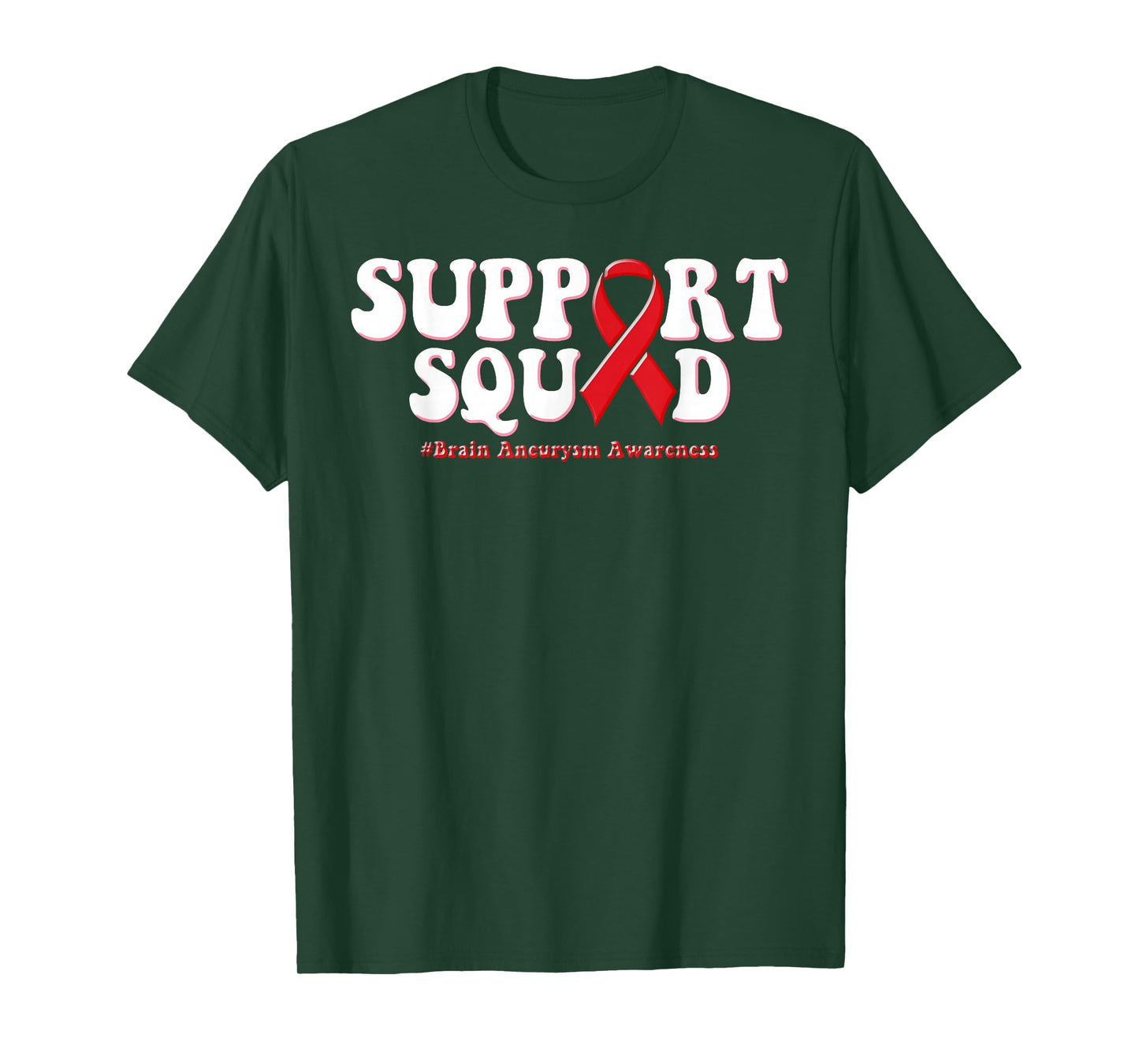 Retro Groovy Support Squad Brain Aneurysm Awareness T-Shirt