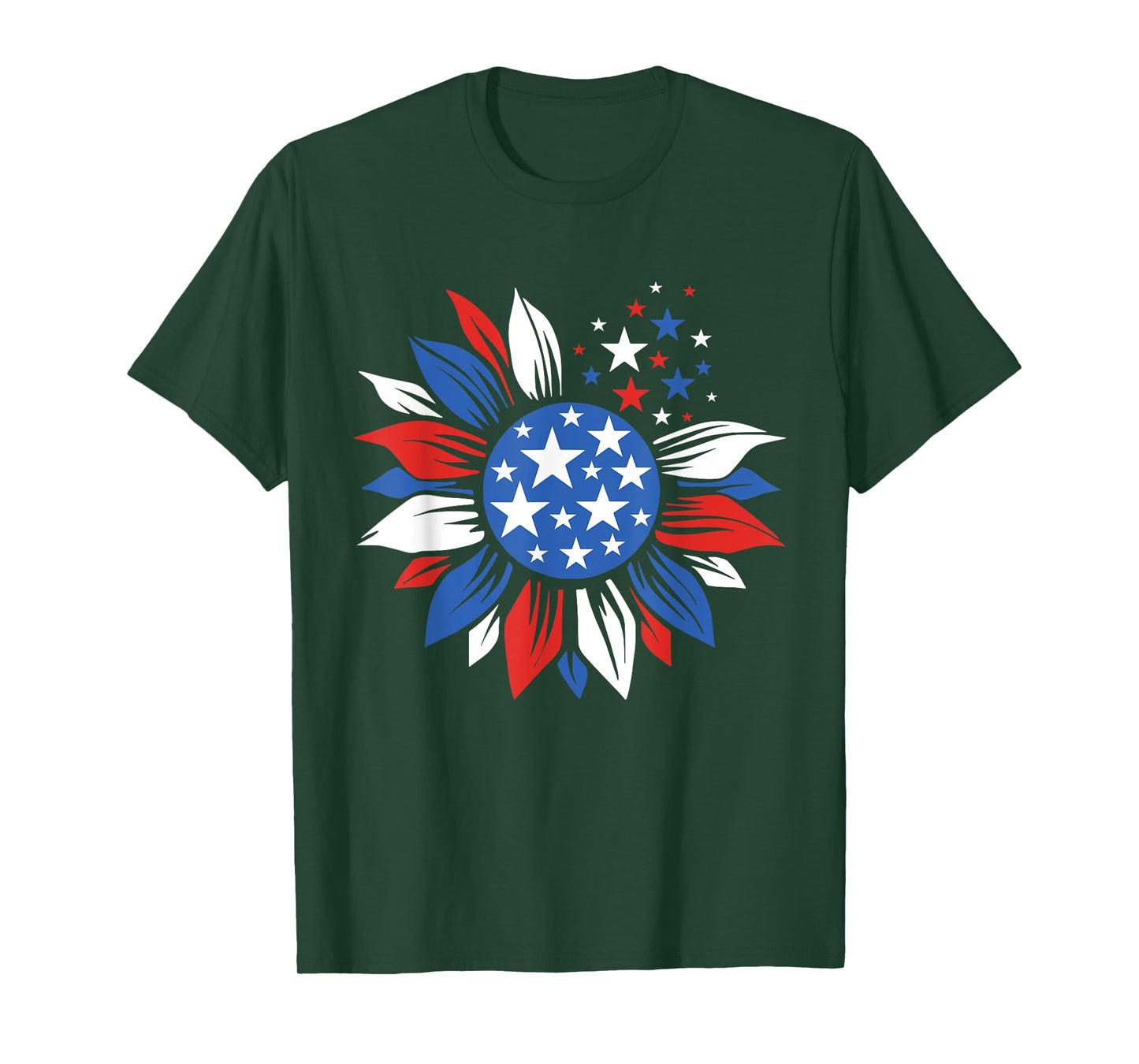 America Sunflower 4th Of July Patriotic American 4th Of July T-Shirt