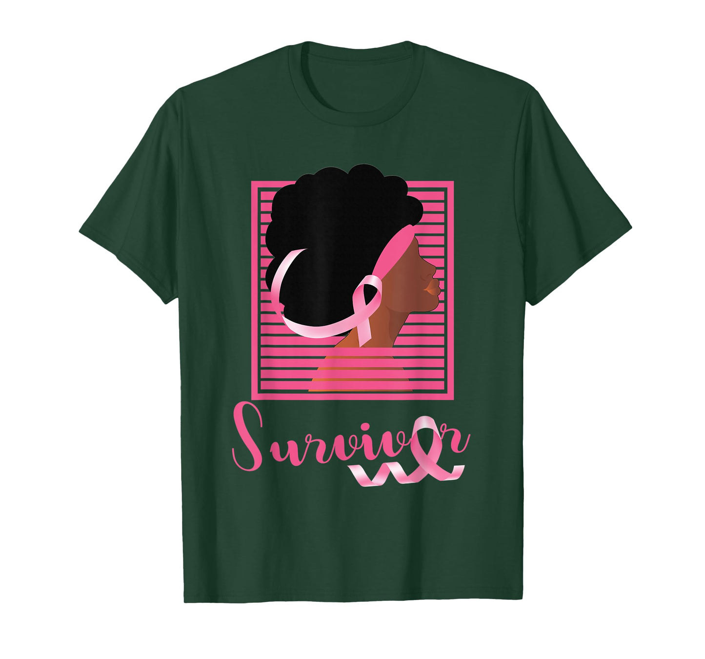 African American Black Woman Survivor Breast Cancer Awarenes T-Shirt