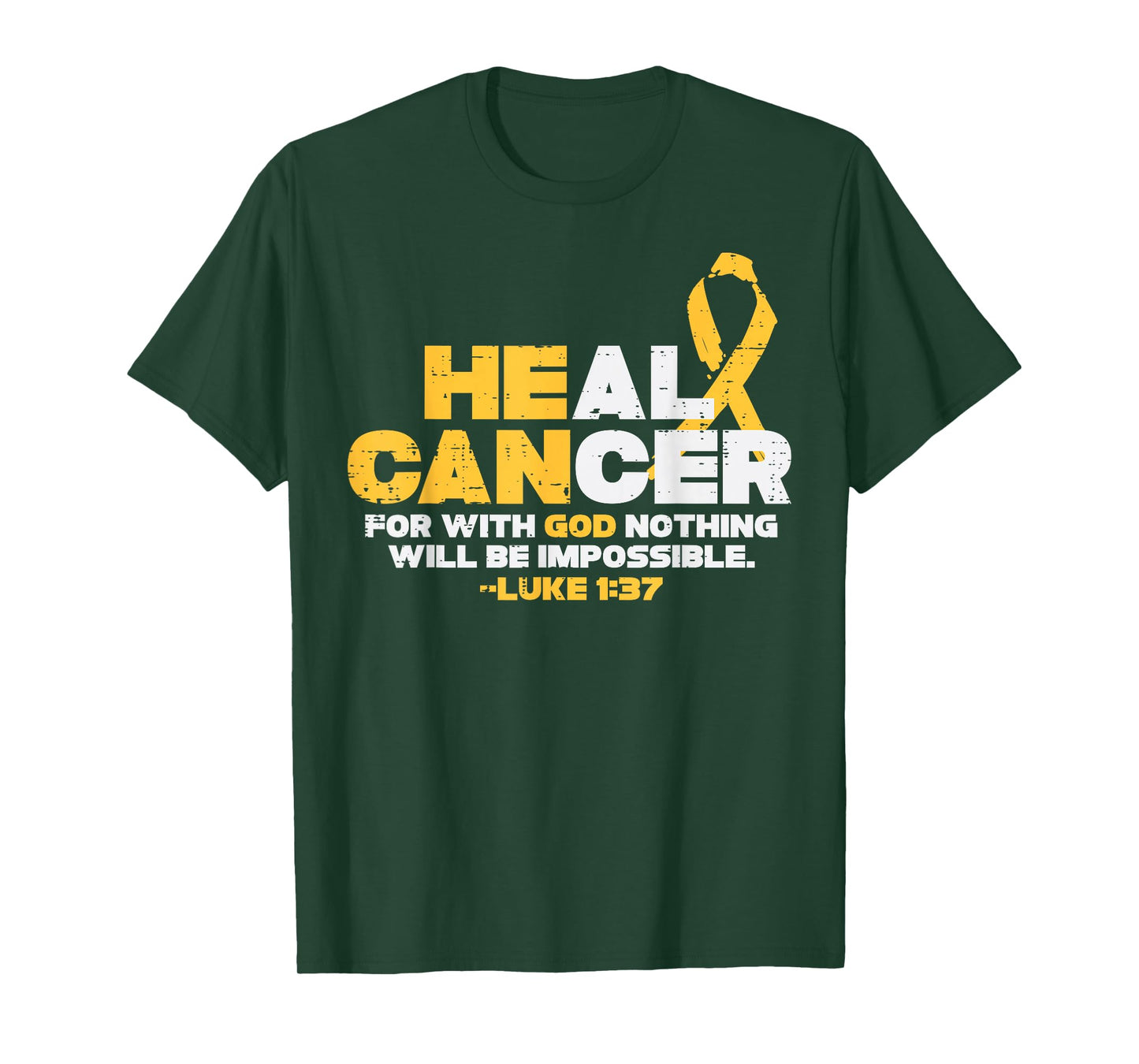 He Can Heal Childhood Cancer Awareness God Chiristian Kids T-Shirt