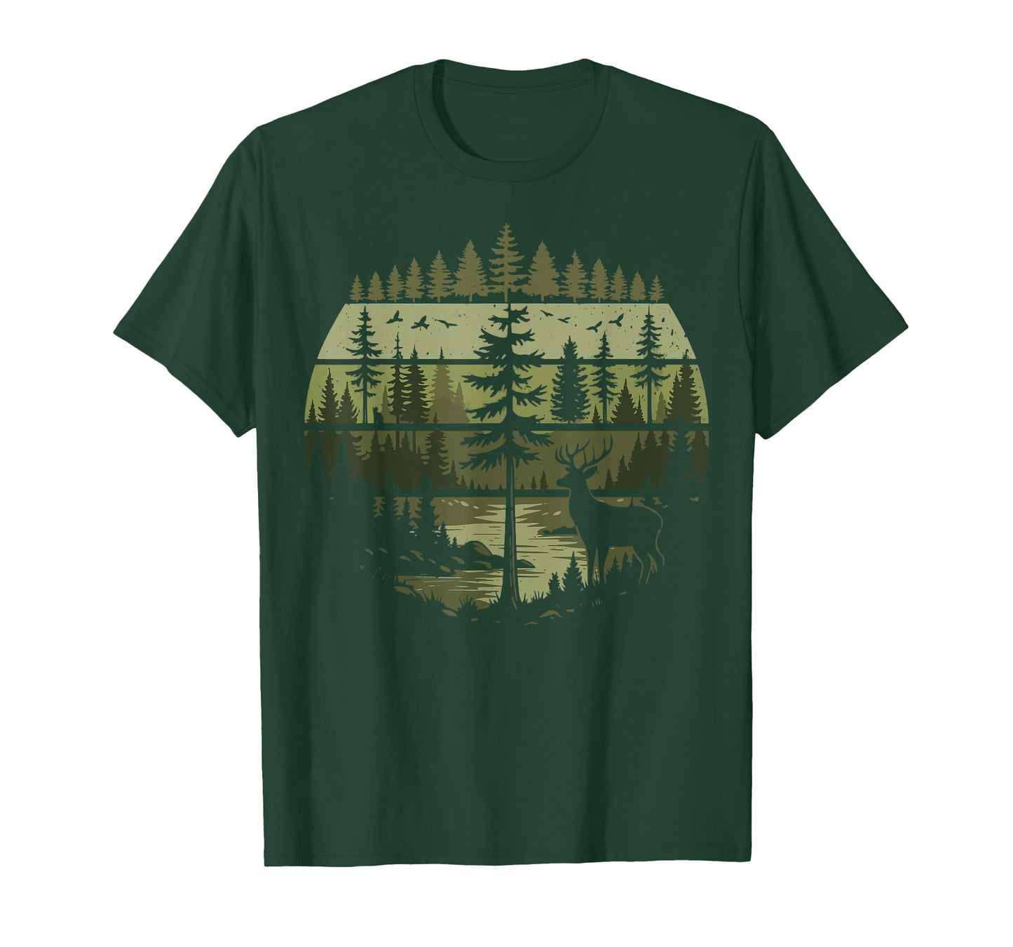Forest Retro Nature Wildlife Outdoor T-Shirt