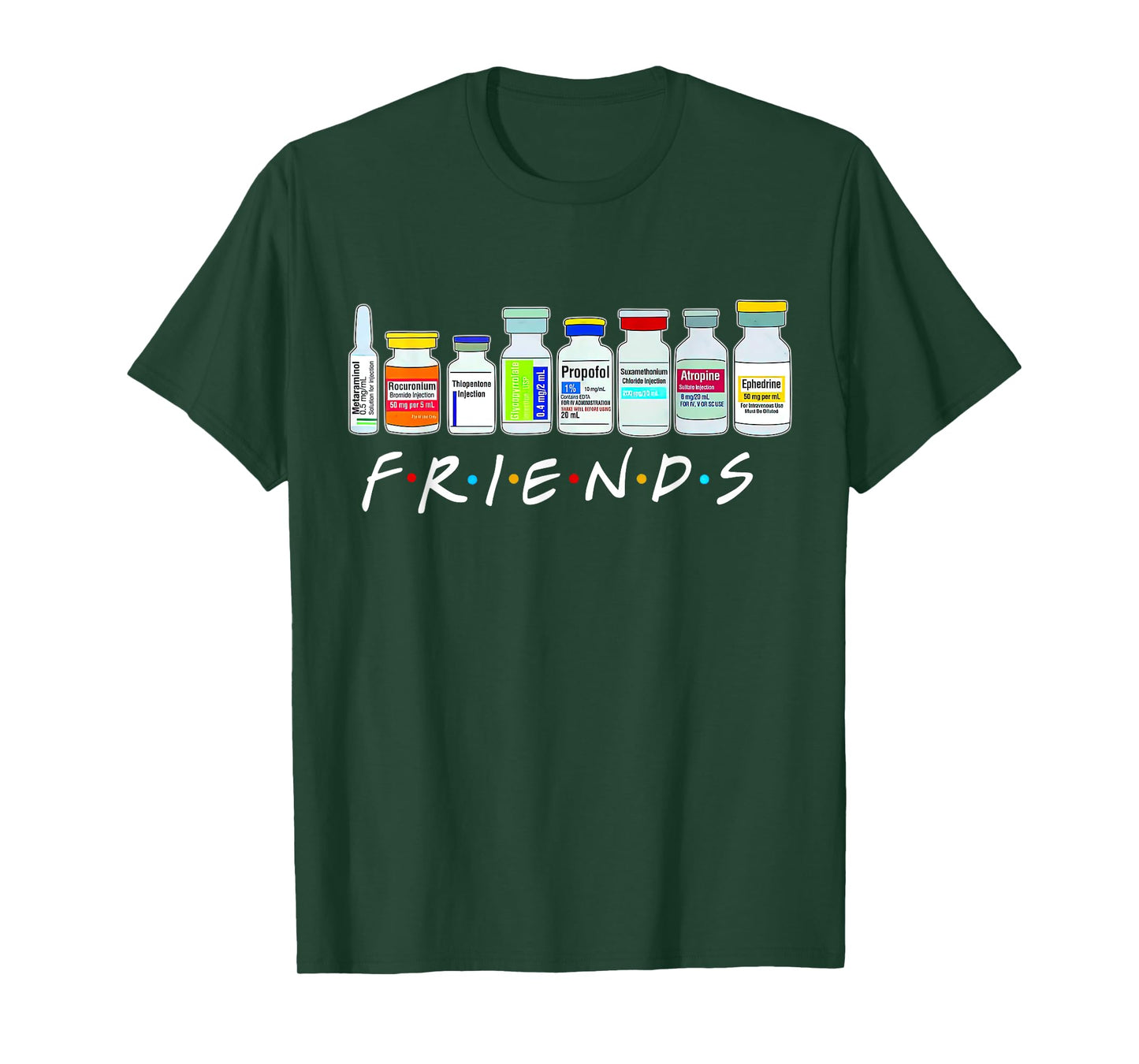 Nurse Friends ICU Propofol Crna ICU Critical Care Nurse Tee - Black, Small - Women's T-Shirt