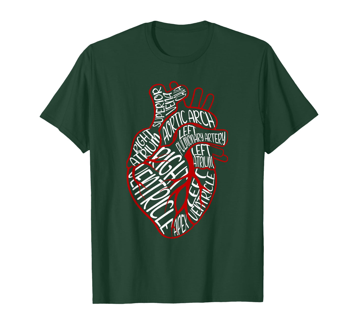 Anatomical Heart Medical Parts of Heart For Cardiologist T-Shirt