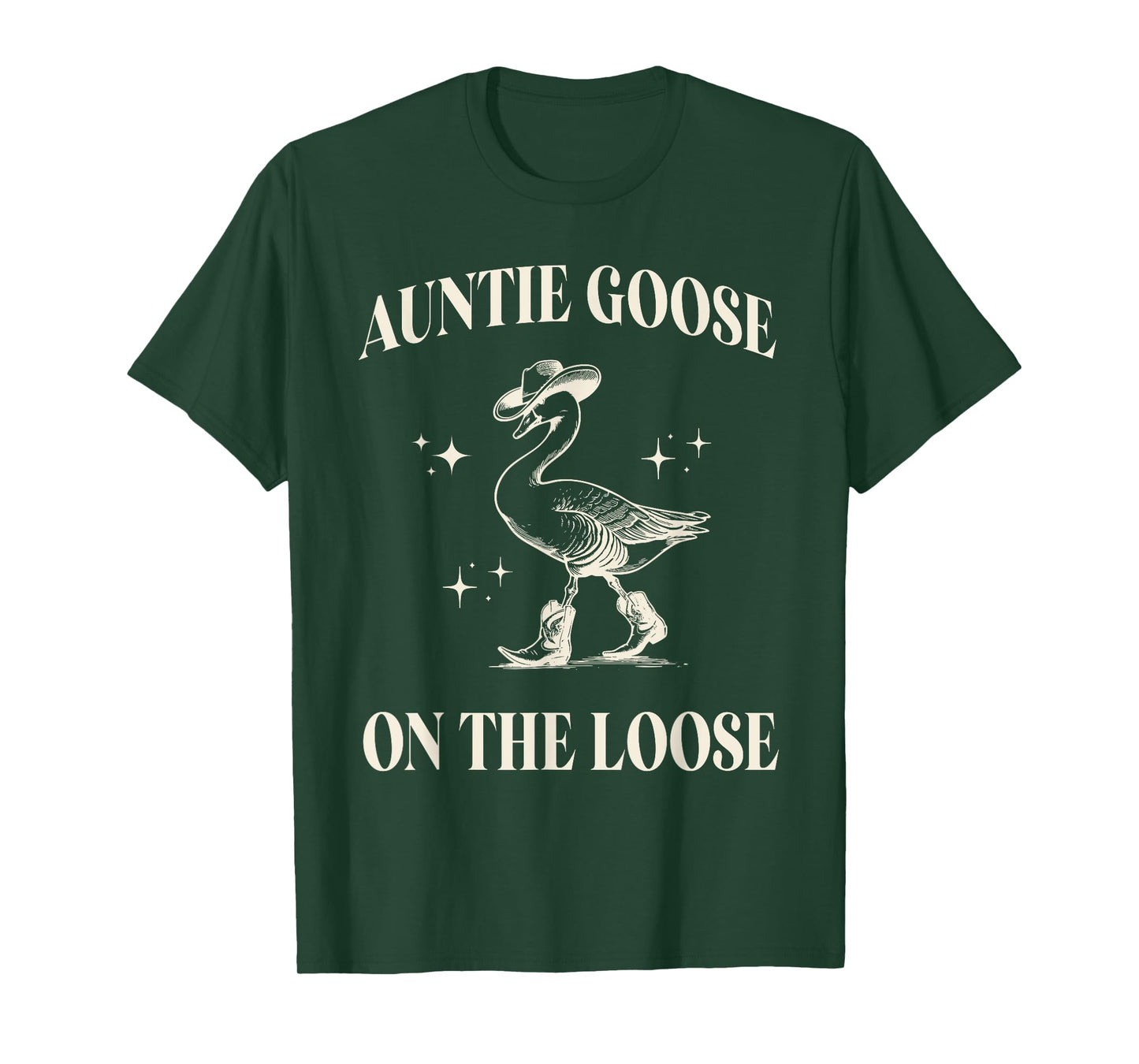 Classic Funny Auntie Goose On The Loose Silly Mothers Day T-Shirt
