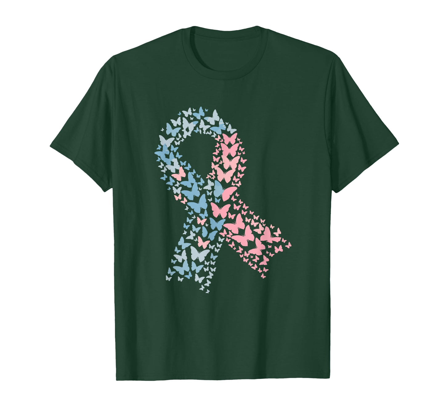 Butterfly Ribbon Pregnancy And Infant Loss Awareness Month T-Shirt