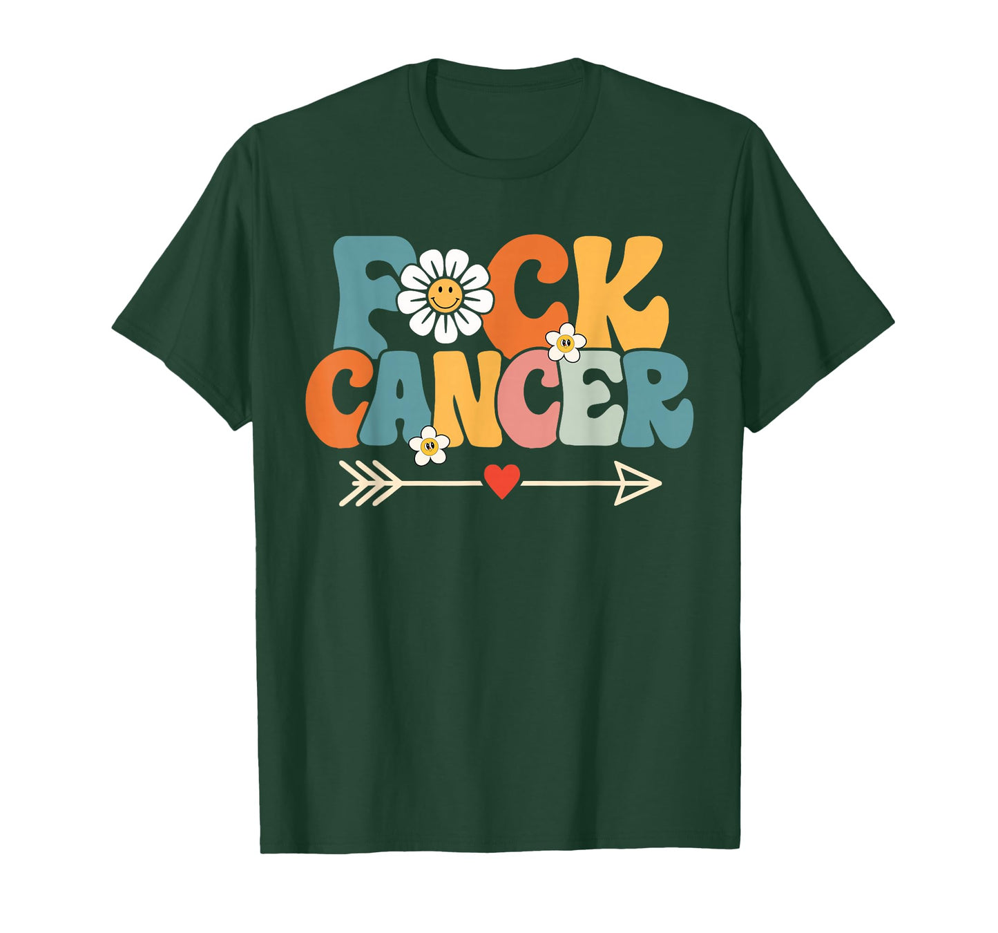 Groovy Fuck Cancer, I Hate Cancer, Breast Cancer Awareness T-Shirt