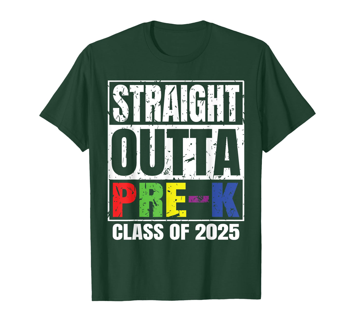 Straight Outta Pre-K School Graduation Class Of 2025 T-Shirt