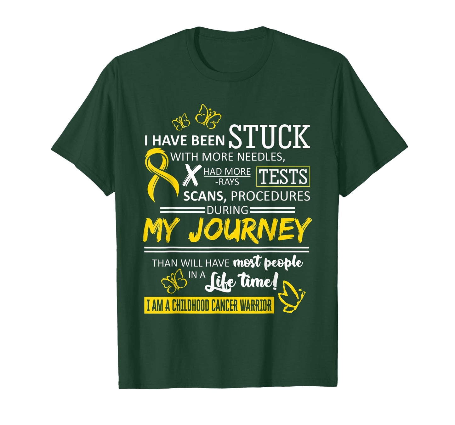 My Journey I Am A Childhood Cancer Warrior T-Shirt T-Shirt
