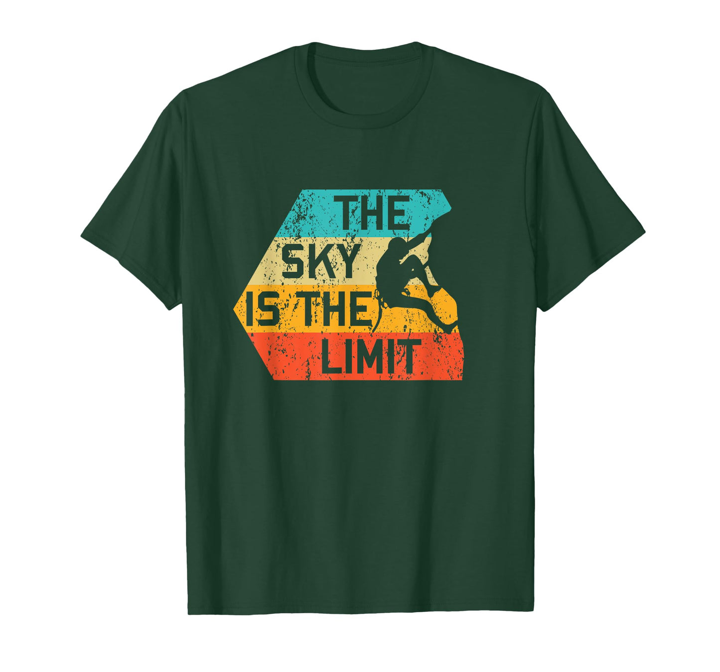 The Sky Is The Limit Retro Rock Climbing Vintage Climber T-Shirt