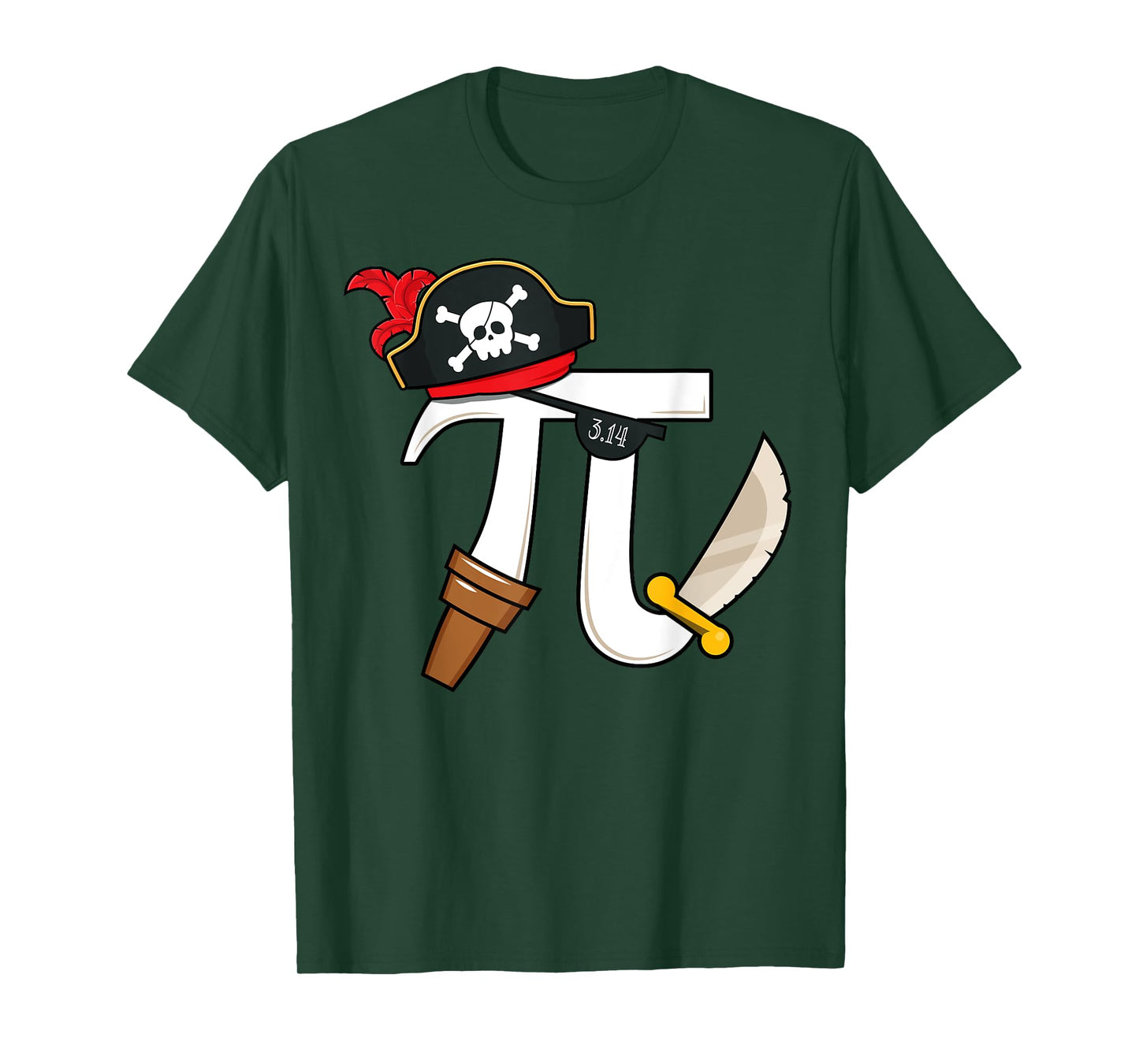 Funny Pi Rate Pirate Pi Day Boys Girls Science Math Teacher T-Shirt