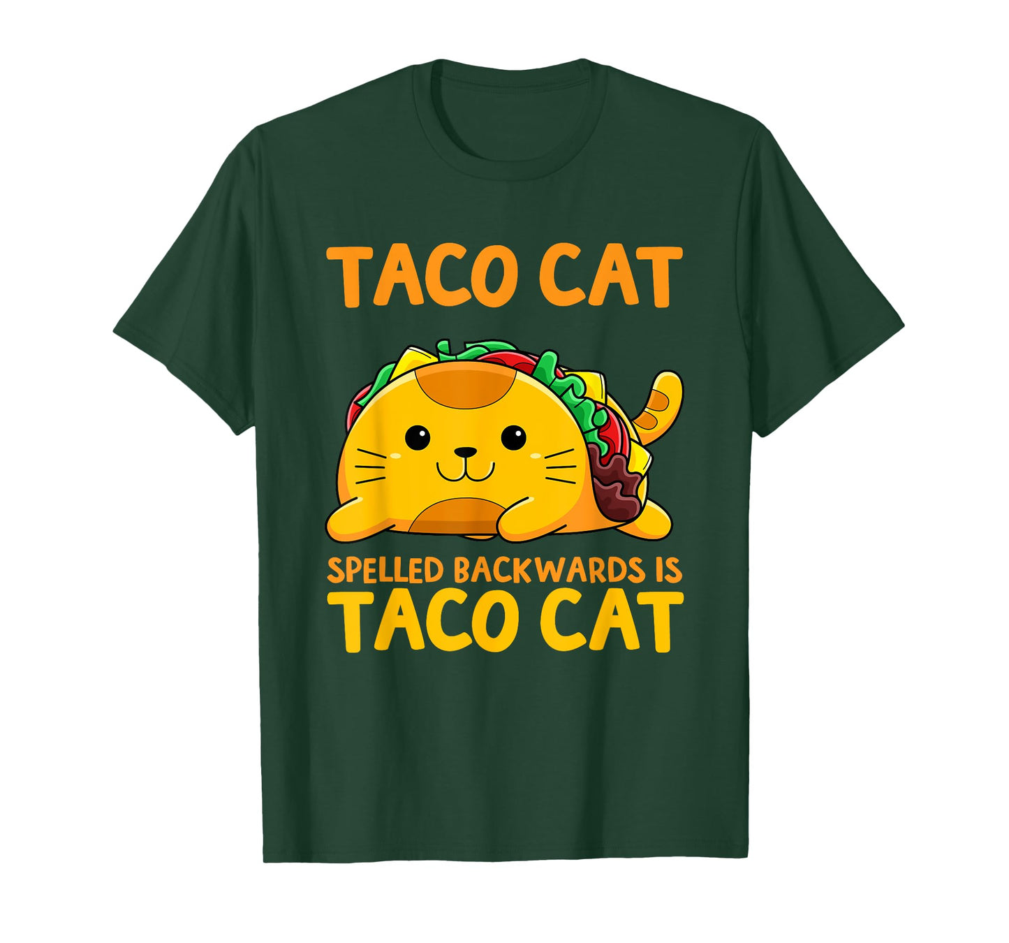 Tacocat Spelled Backwards Shirt Taco Cat Cinco De Mayo T-Shirt for Men Women Girls Kids