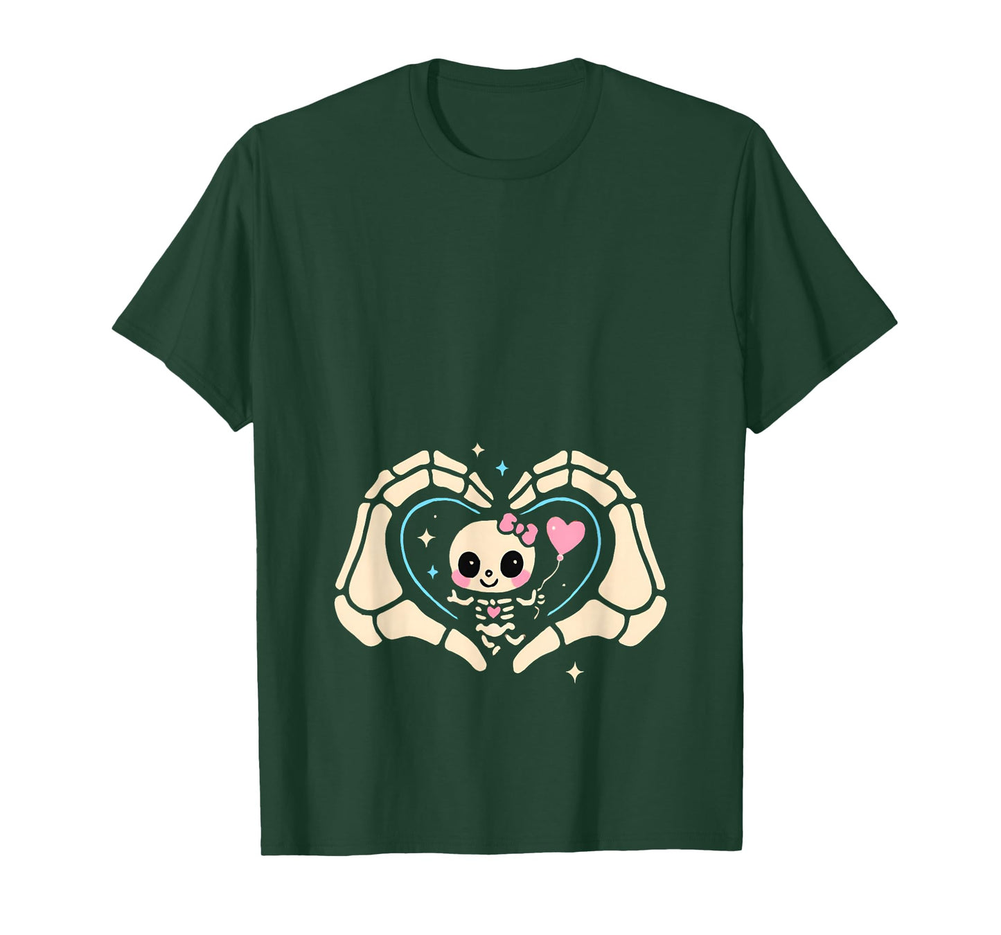 Happy Halloween Pregnant Baby Skeleton Spooky Season New Mom T-Shirt