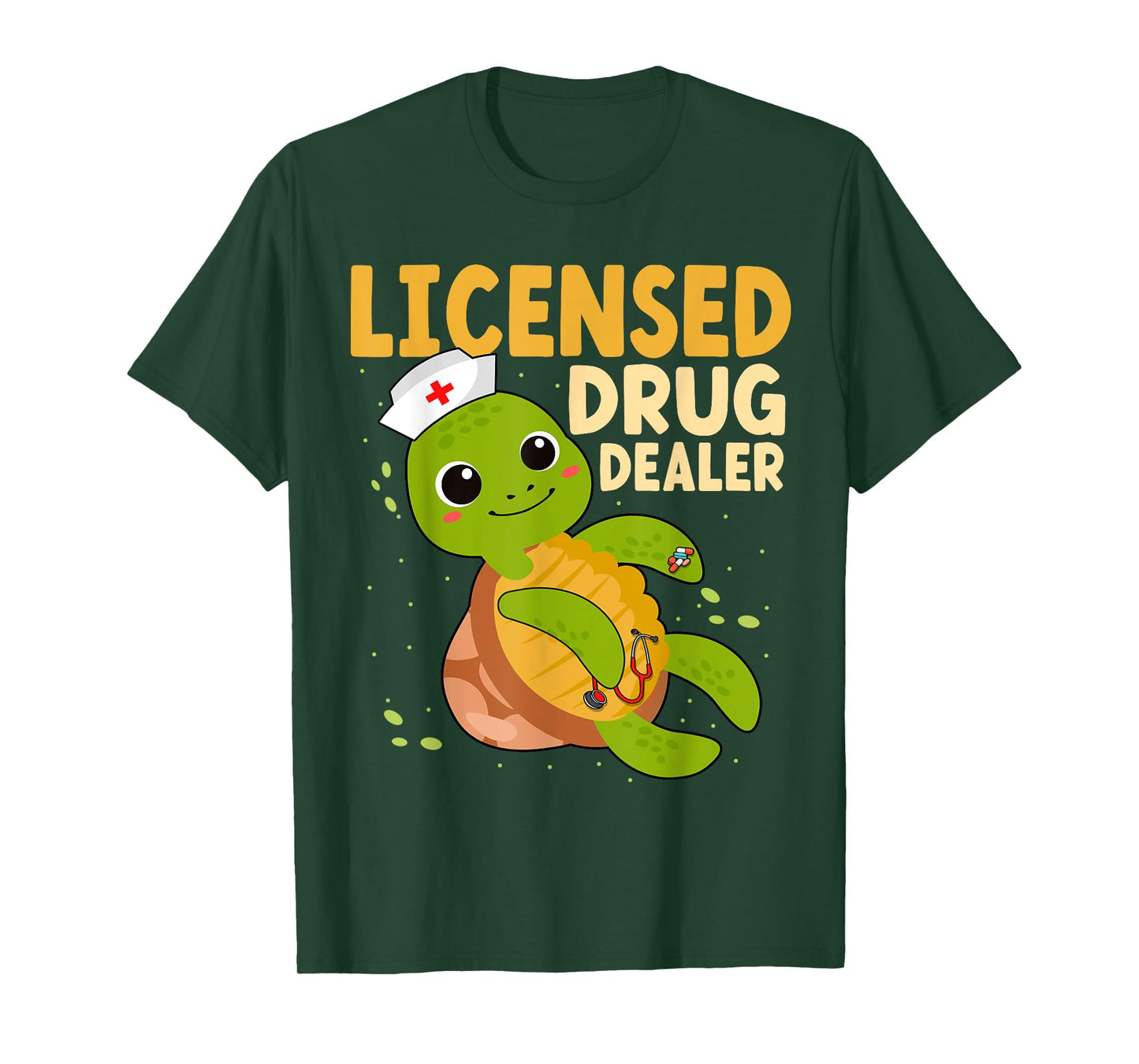 Licensed Drug Dealer Nurse Turtle RN Nurses Pharmacist T-Shirt