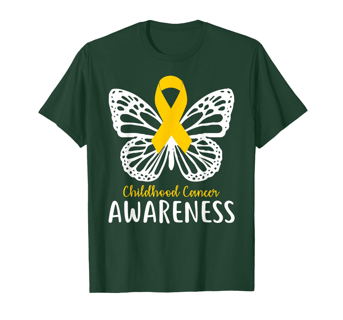 Pediatric Cancer Awareness Childhood Gifts Butterfly T-Shirt