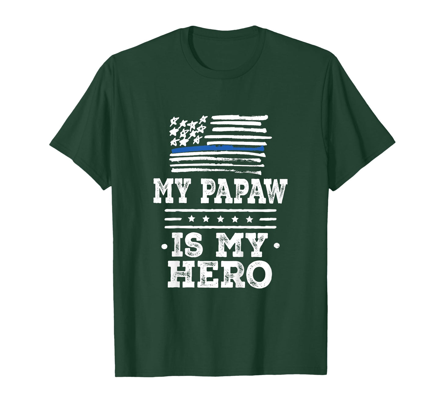 Kids Police Officer Papaw is my Hero T-Shirt