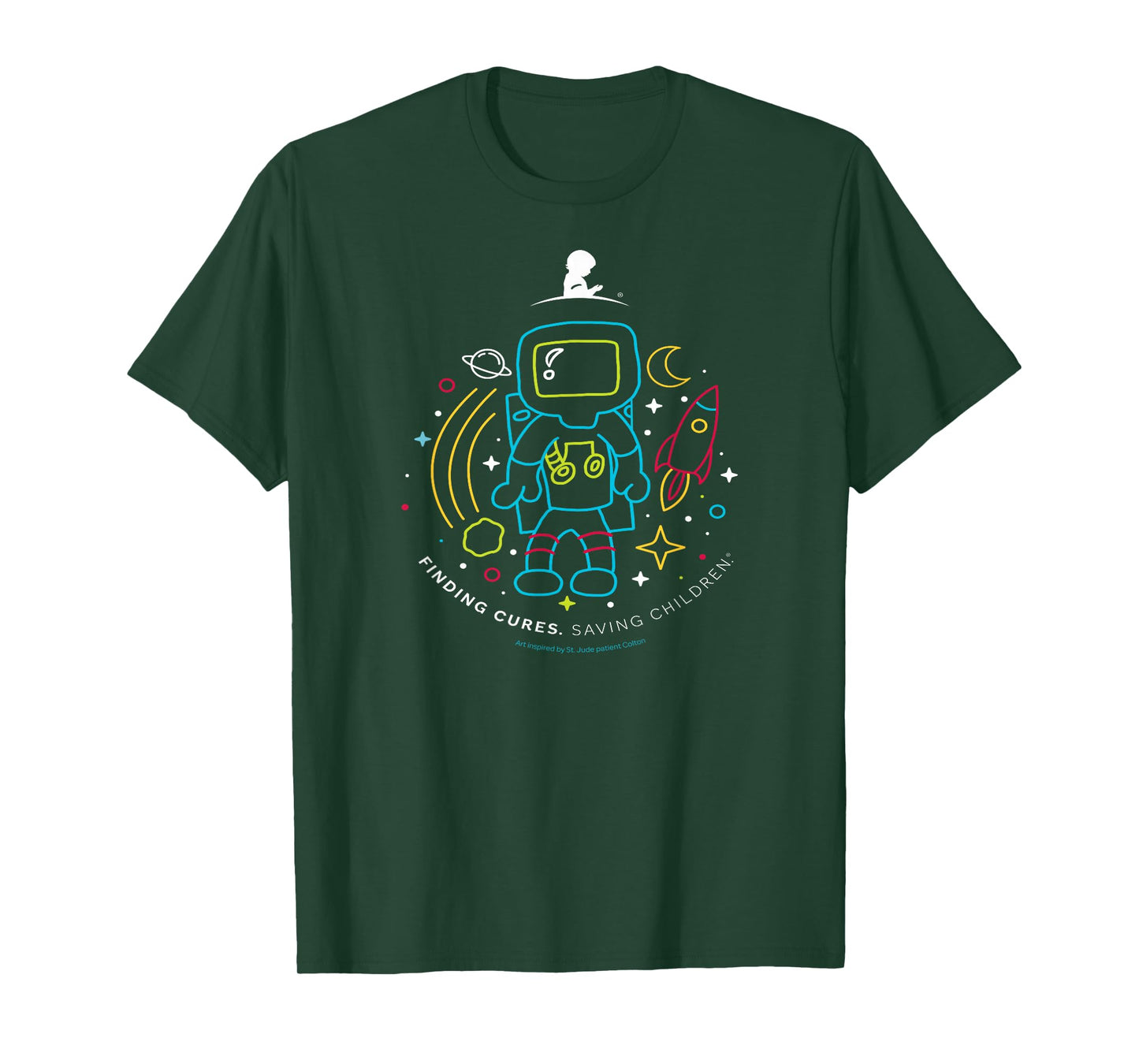 St. Jude Patient Art Astronaut T-Shirt