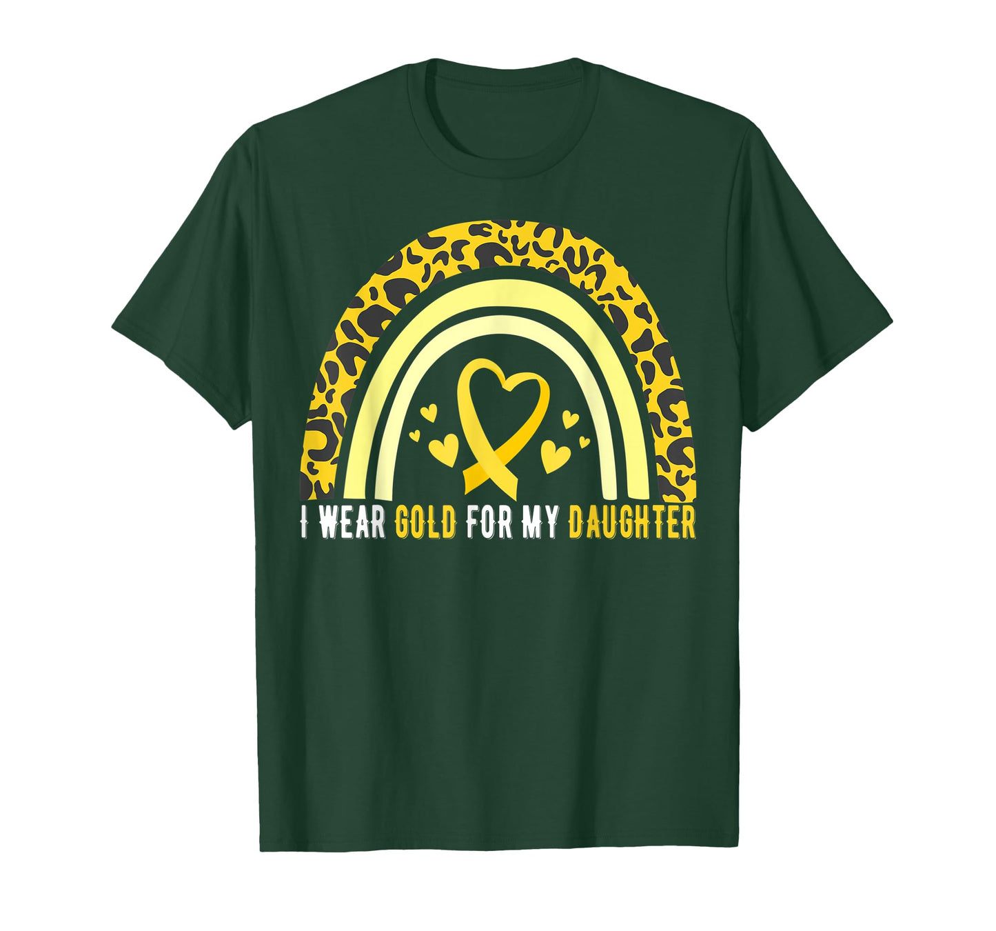 I Wear Gold For My Daughter Childhood Cancer Awareness T-Shirt