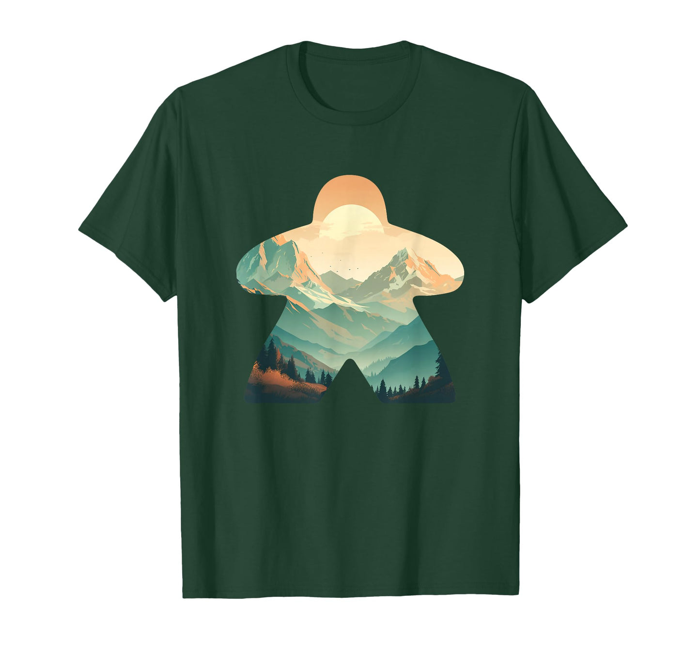 Meeple Nature Forest Adventure Tabletop Mountain Meeple T-Shirt