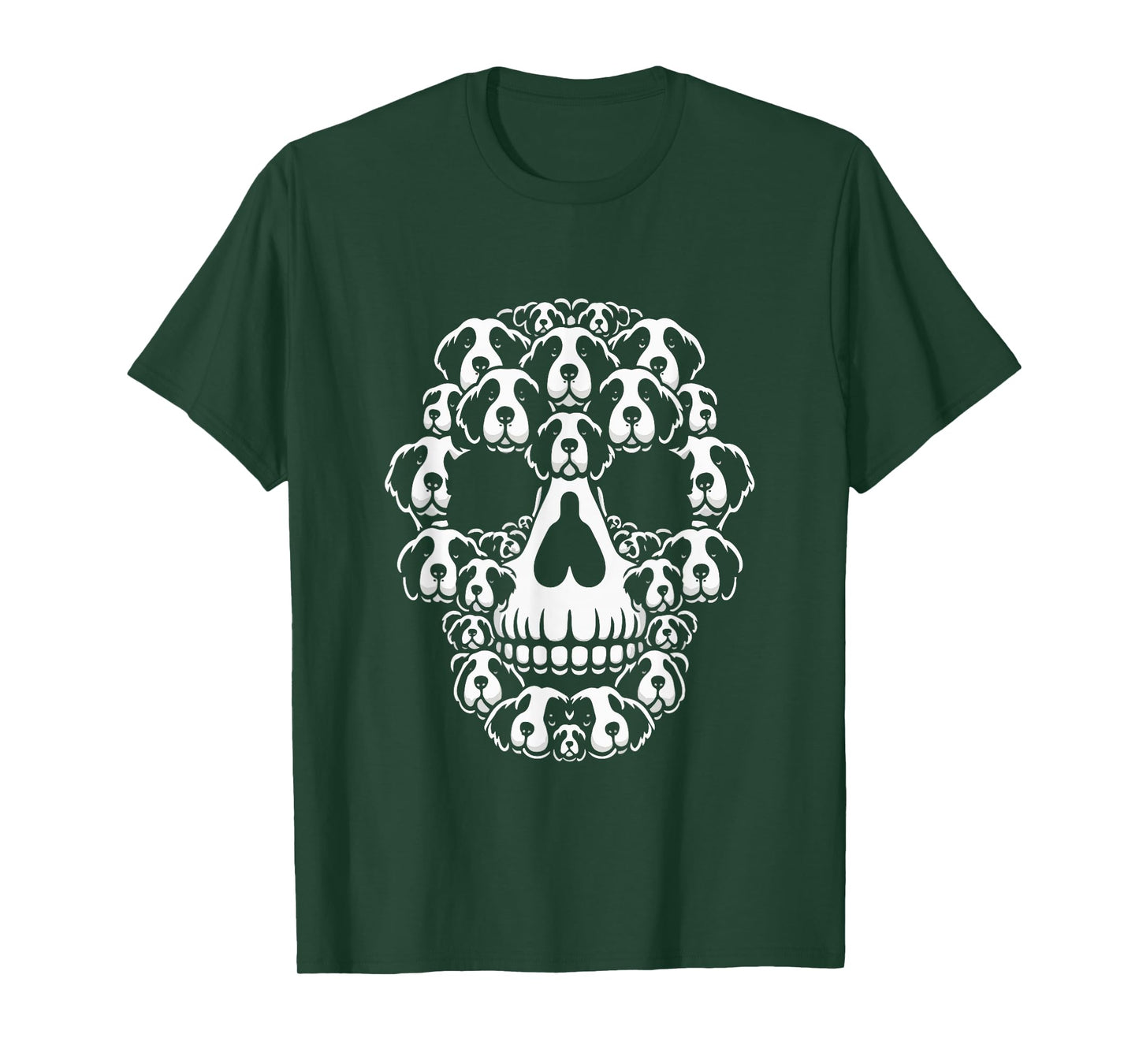 Group Landseers As Halloween Skull Costume Dog Owner Lover T-Shirt