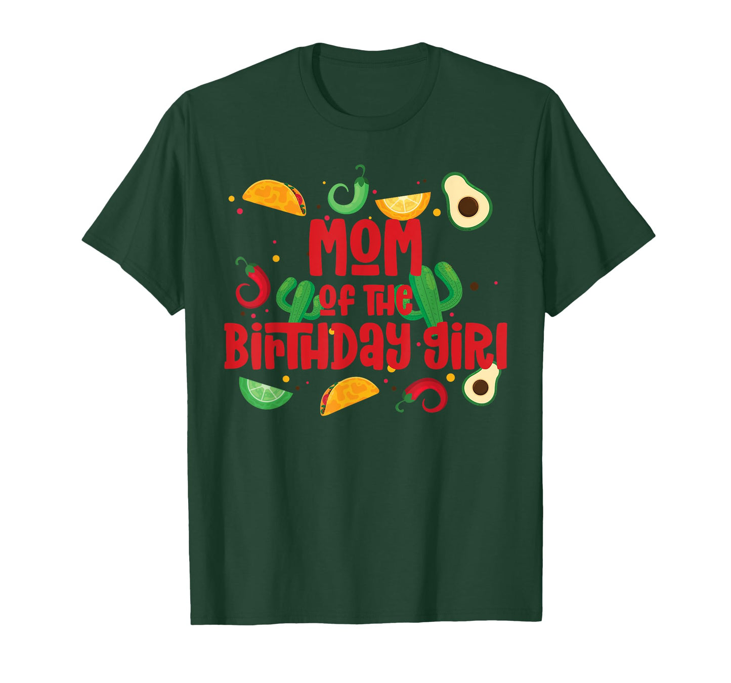 Mom Taco Twosday Fiesta Taco Birthday Theme Girl 2yr T-Shirt