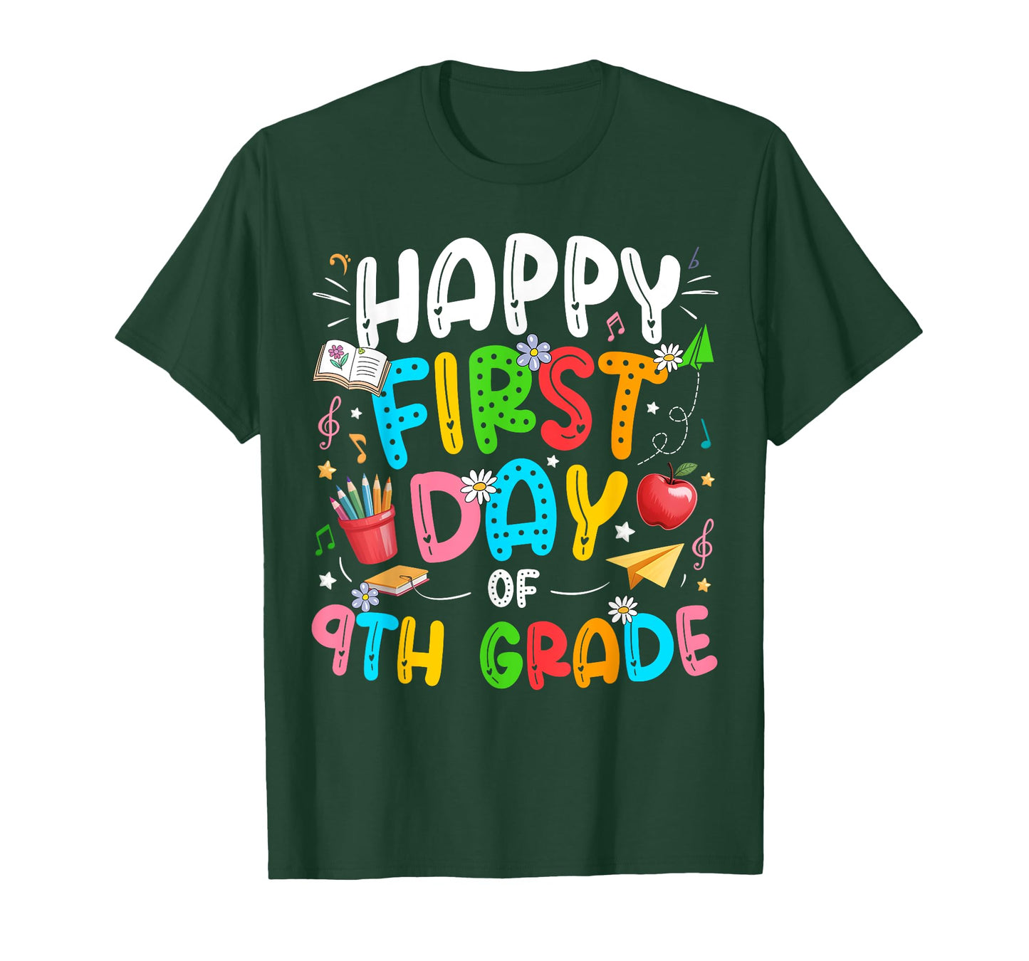 Happy First Day Of 9th Grade Groovy Ninth Grade Teacher T-Shirt