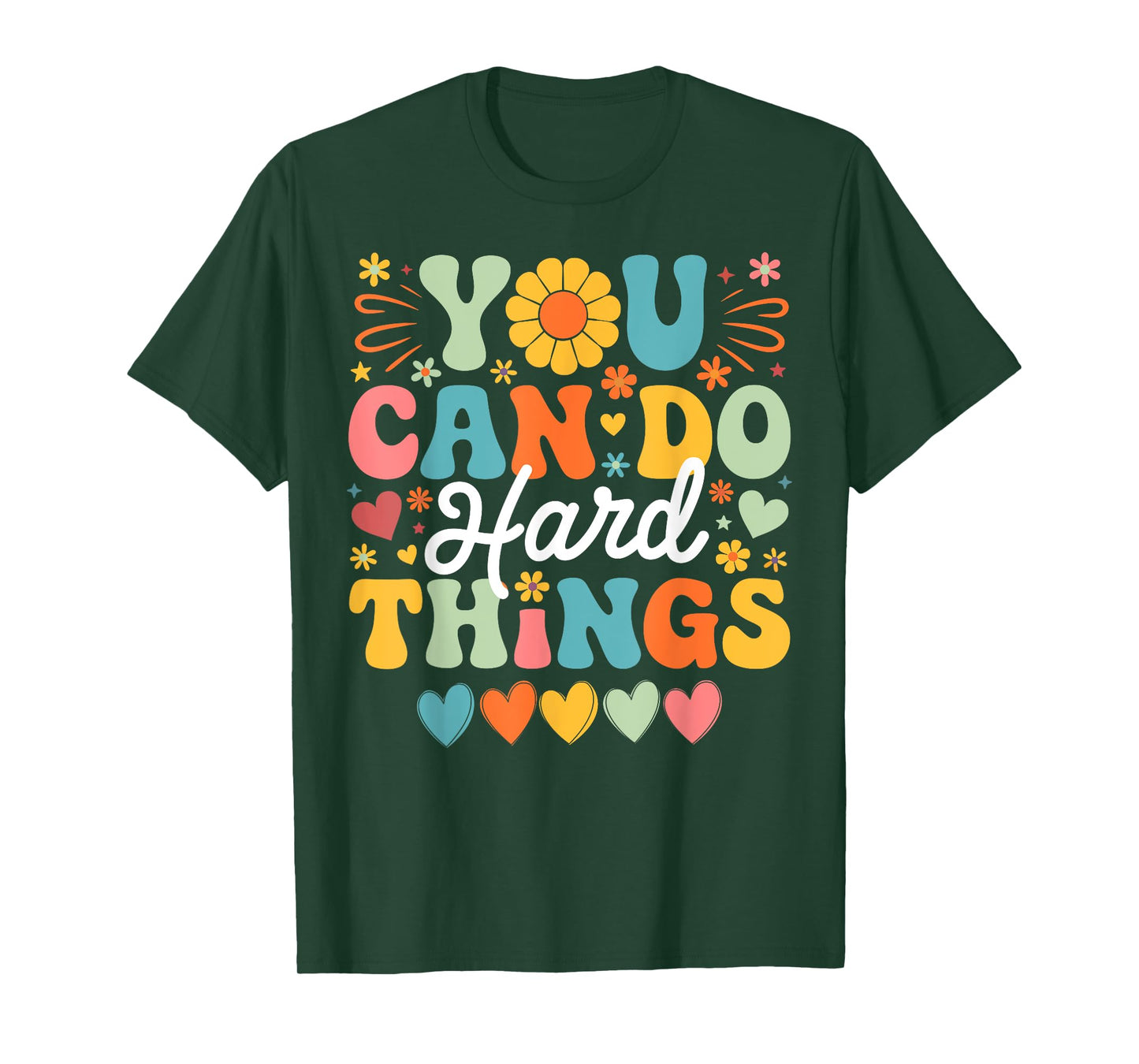 Groovy Test Day Teacher You Can Do Hard Things Men Women T-Shirt