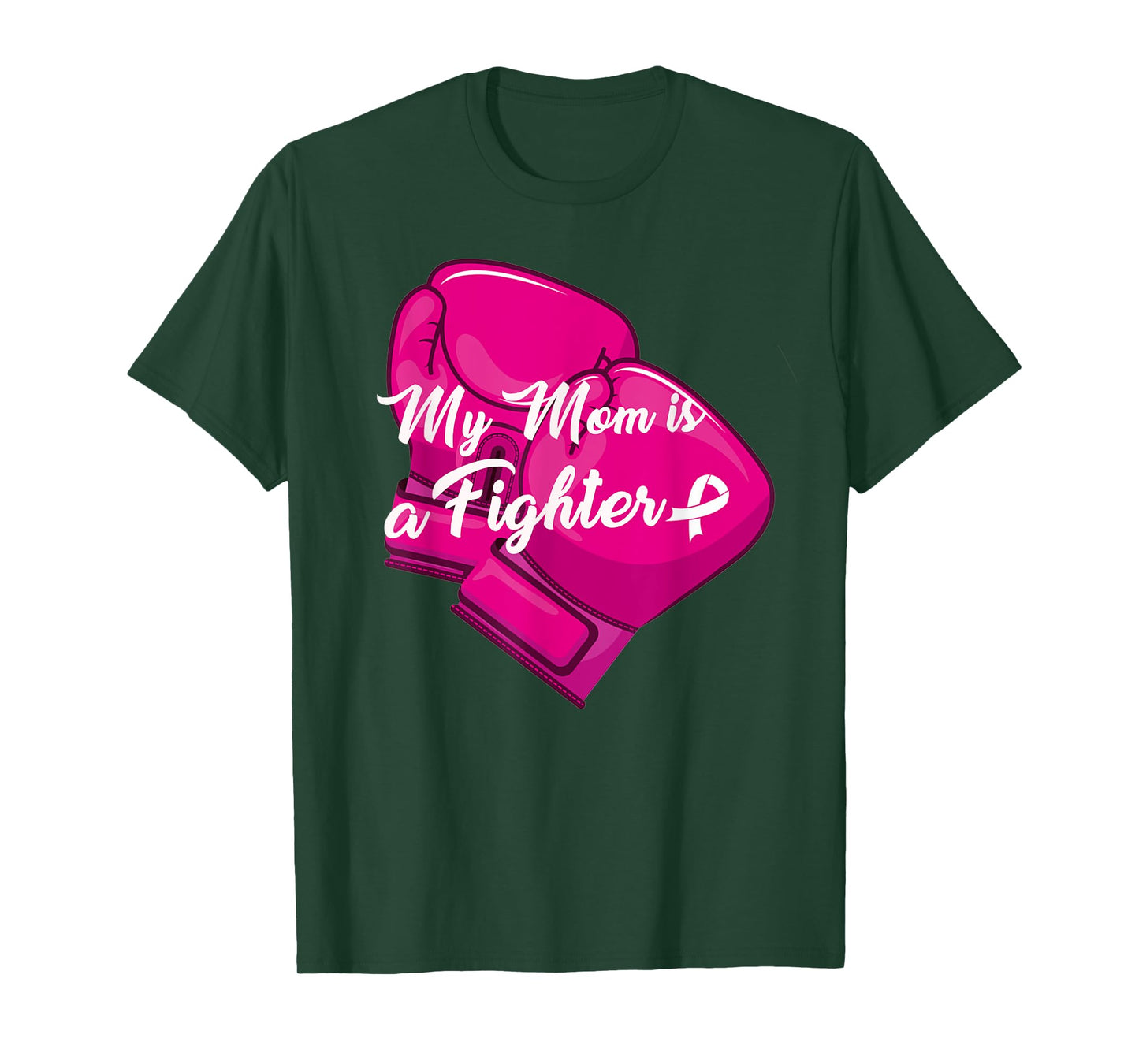 My Mom is A Fighter Family Matching Breast Cancer Awareness T-Shirt