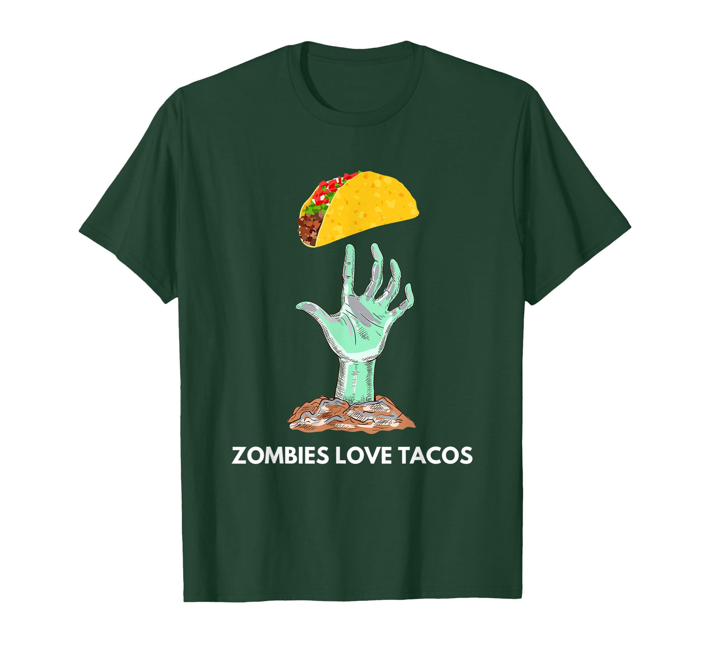 Zombies Love Tacos Funny Apparel T-Shirt