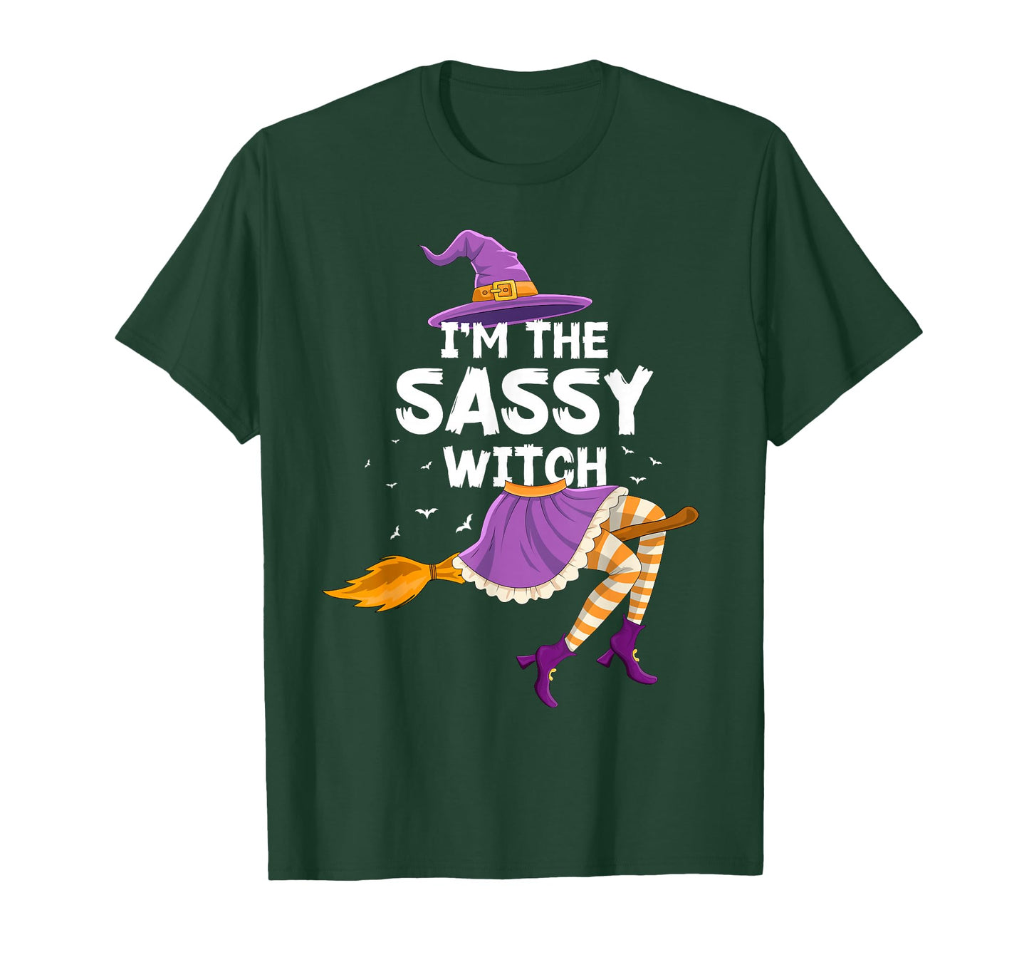 Matching Family I'm The Sassy Witch Halloween Girls Women T-Shirt
