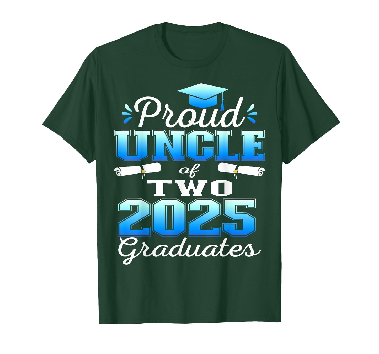Proud Uncle of Two 2025 Graduates Graduation family T-Shirt