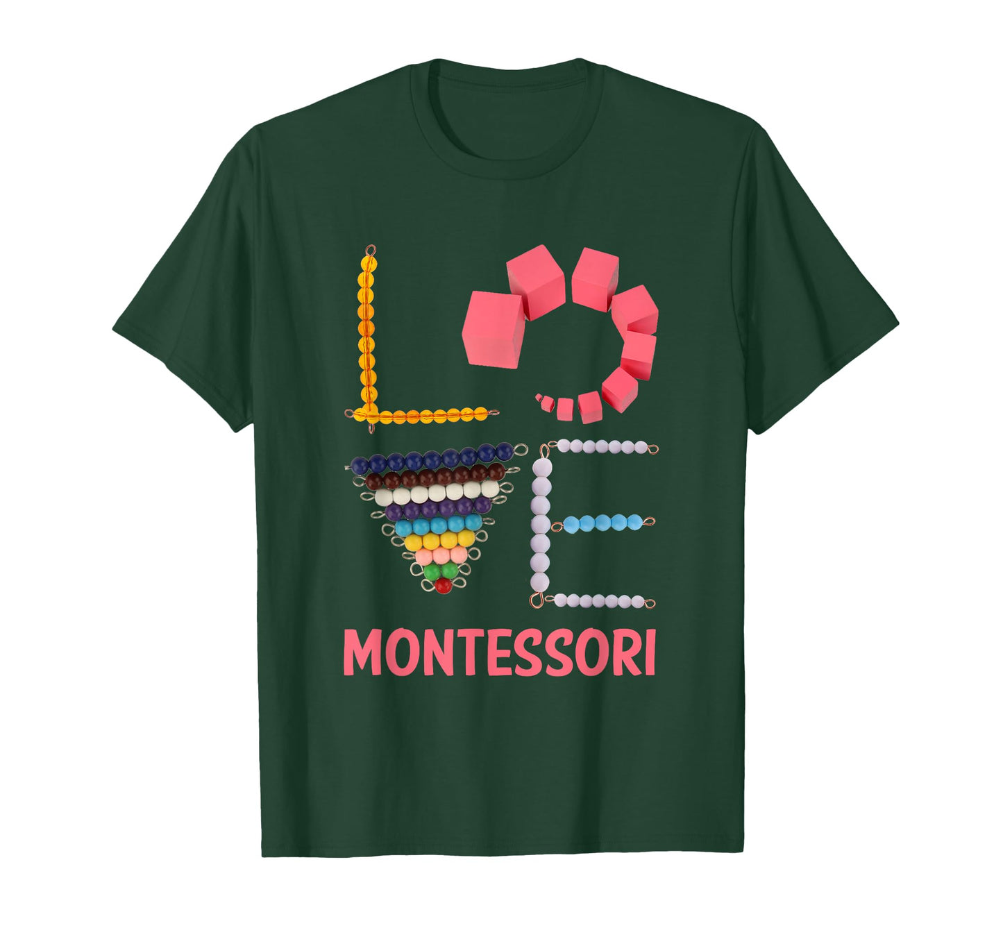 Love Montessori Education Math Teacher T-Shirt