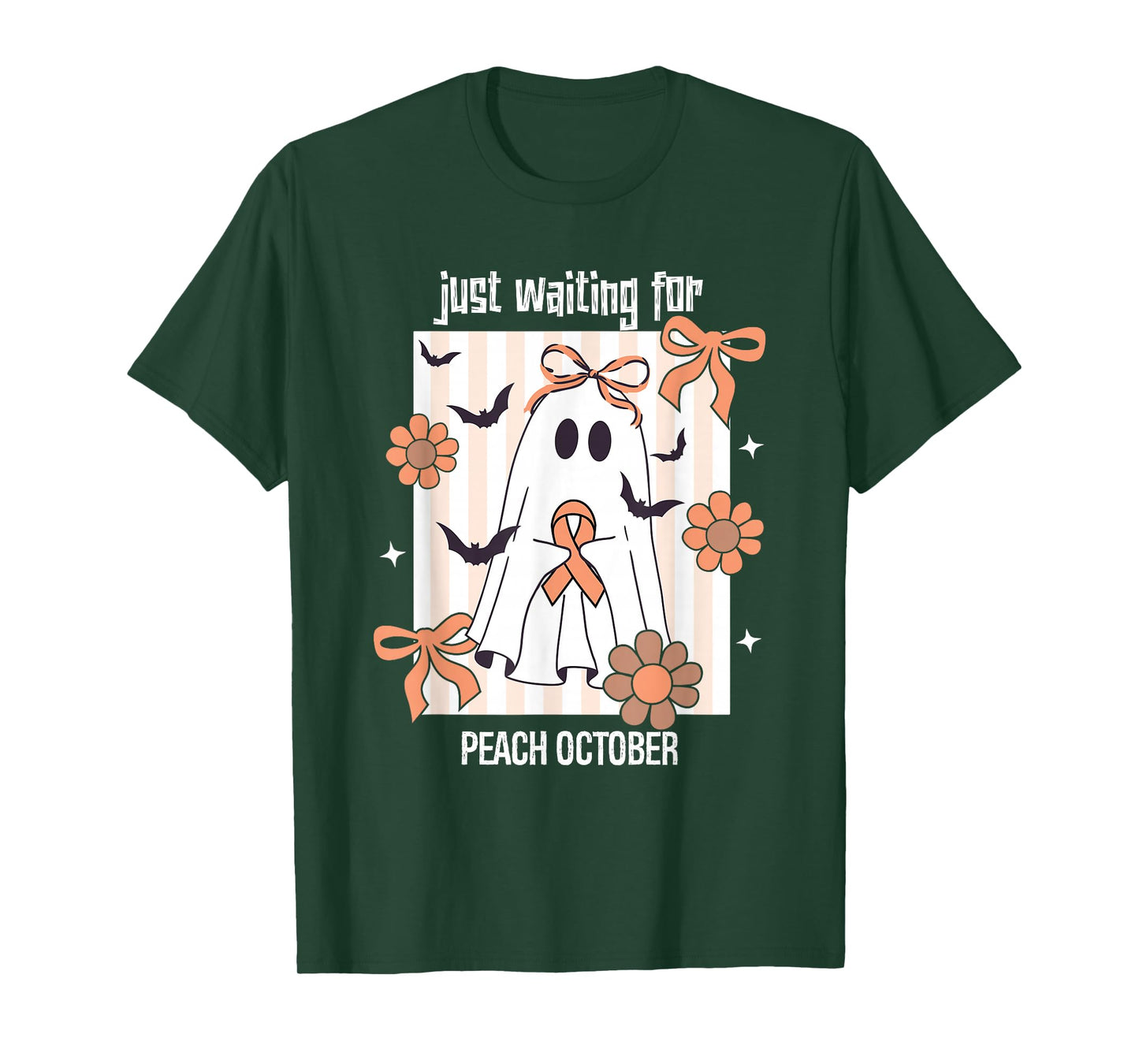 October Halloween- Endometrial Cancer Awareness Ribbon T-Shirt