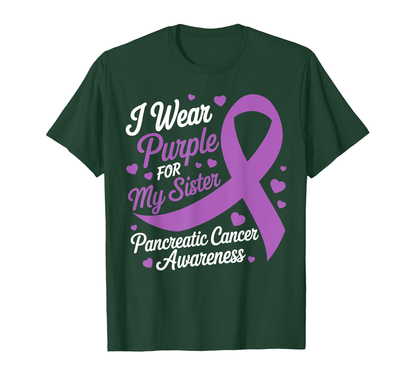 I Wear Purple For My Sister Pancreatic Cancer Awareness T-Shirt