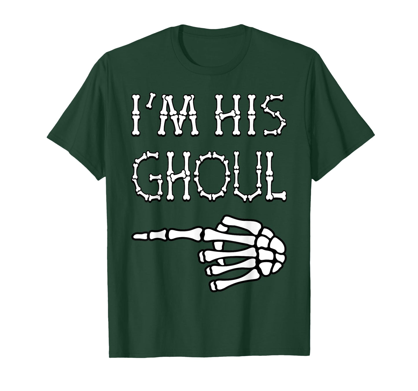 Im Her Boo Im His Ghoul Halloween Couple Matching Women Men T-Shirt