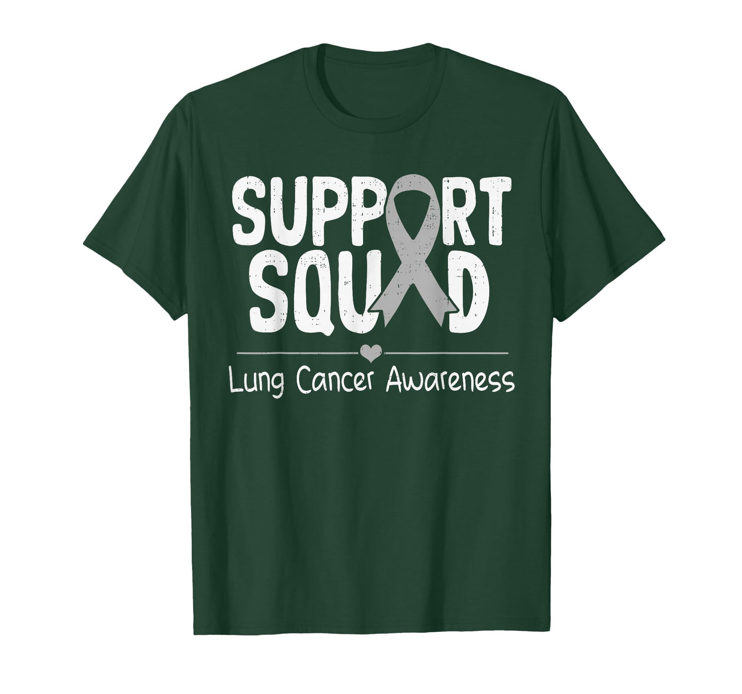 Support Lung Cancer Awareness White Ribbon Mens Womens Kids T-Shirt