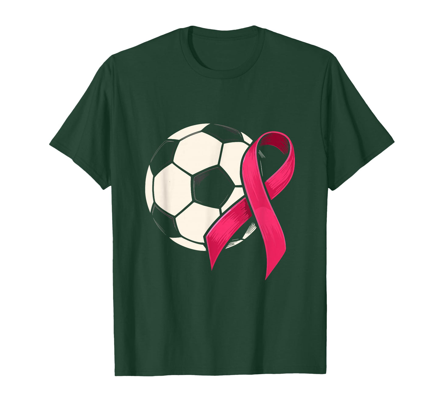 Breast Cancer Awareness Soccer Ball Pink Ribbon T-Shirt