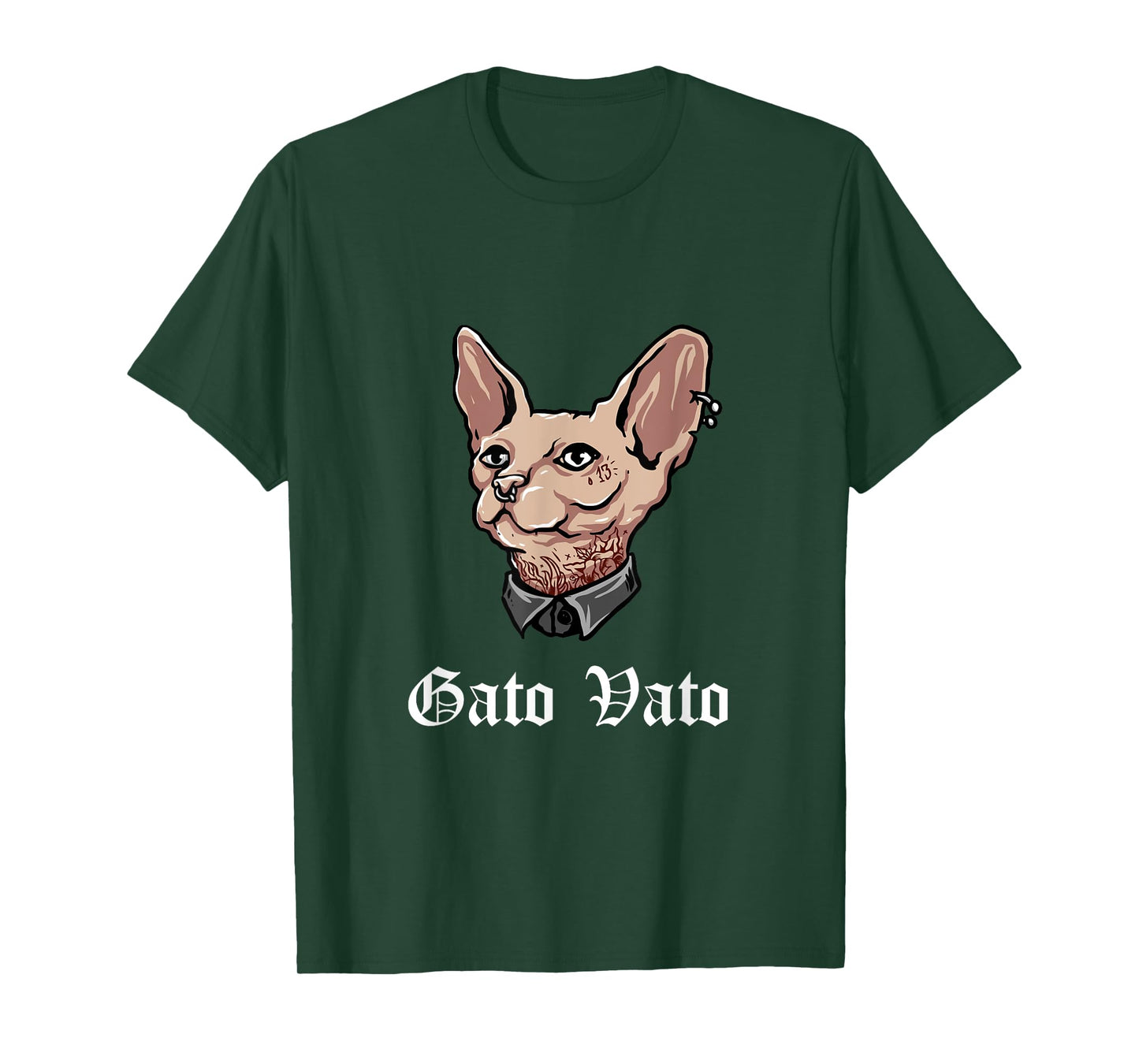 Gato Vato Cholo Gangster Cat T-Shirt