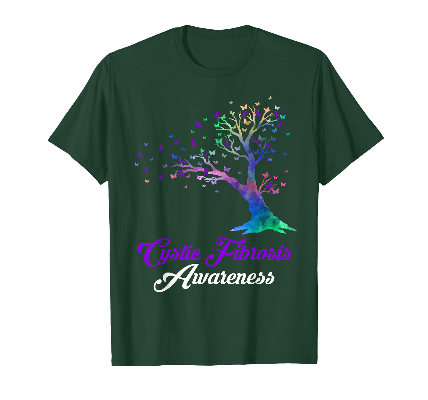Cystic Fibrosis Awareness Butterfly Tree Cystic Fibrosis T-Shirt