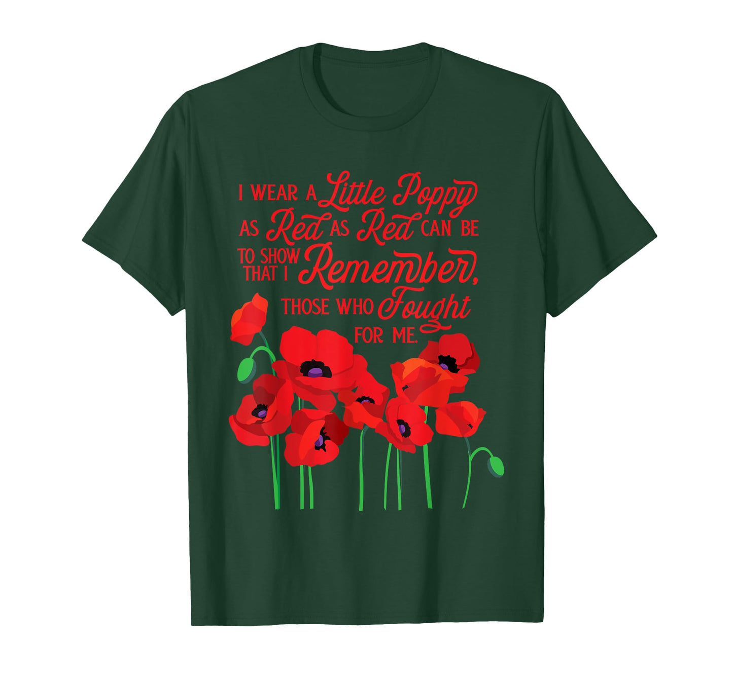 Veterans Day, Red Poppy, Poppies floral graphic T-Shirt