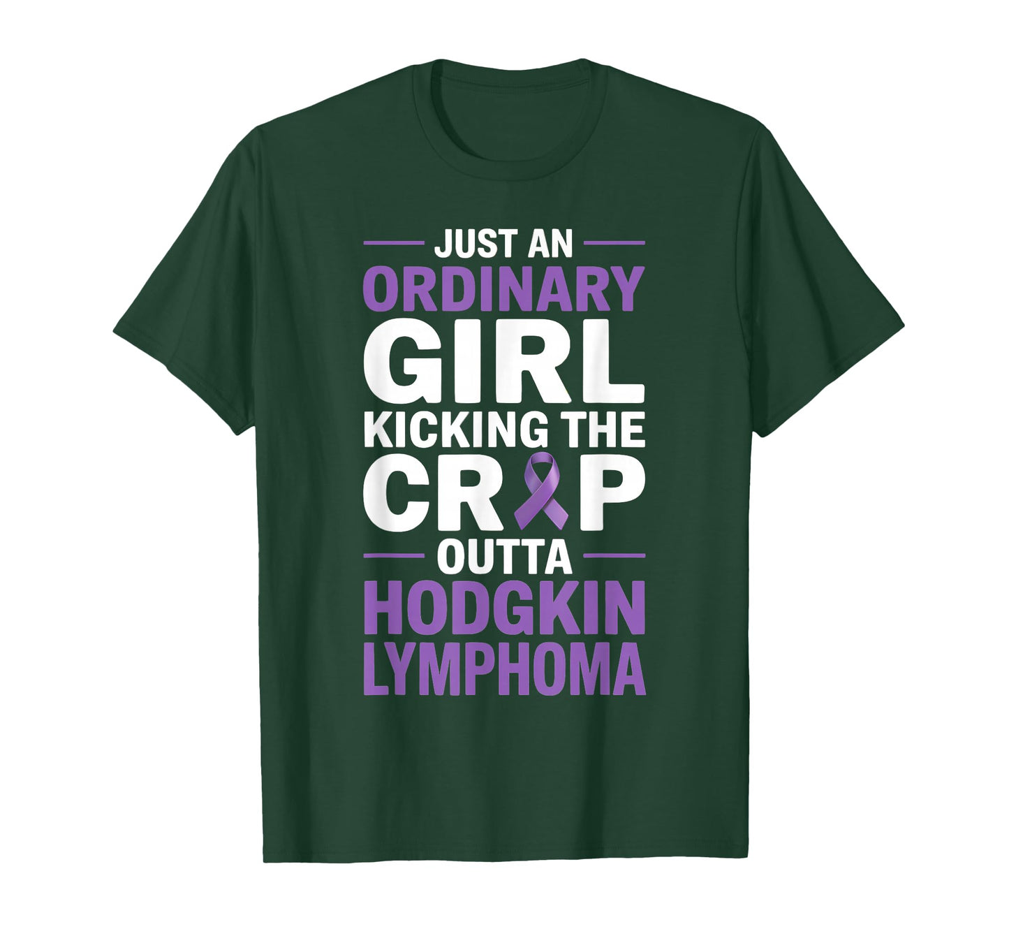 Hodgkin Lymphoma Awareness Purple Ribbon Lymphoma Cancer T-Shirt