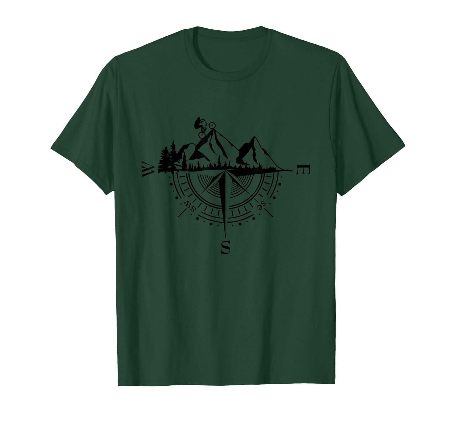Compass Mountain Bike Mountain Bike Mountain Cycling T-Shirt