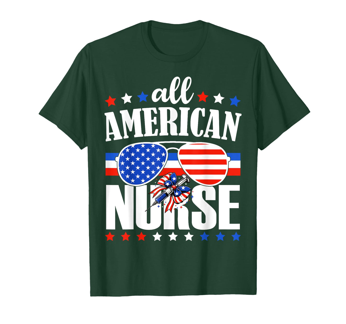 All American Nurse Independence Day USA Nurse 4th of July T-Shirt