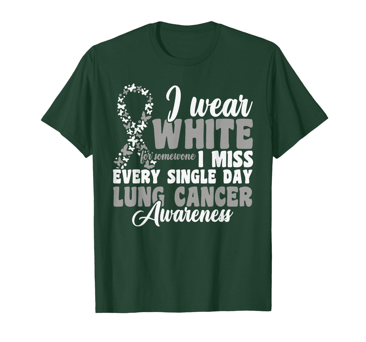 I Wear White Lung Cancer Awareness T-Shirt