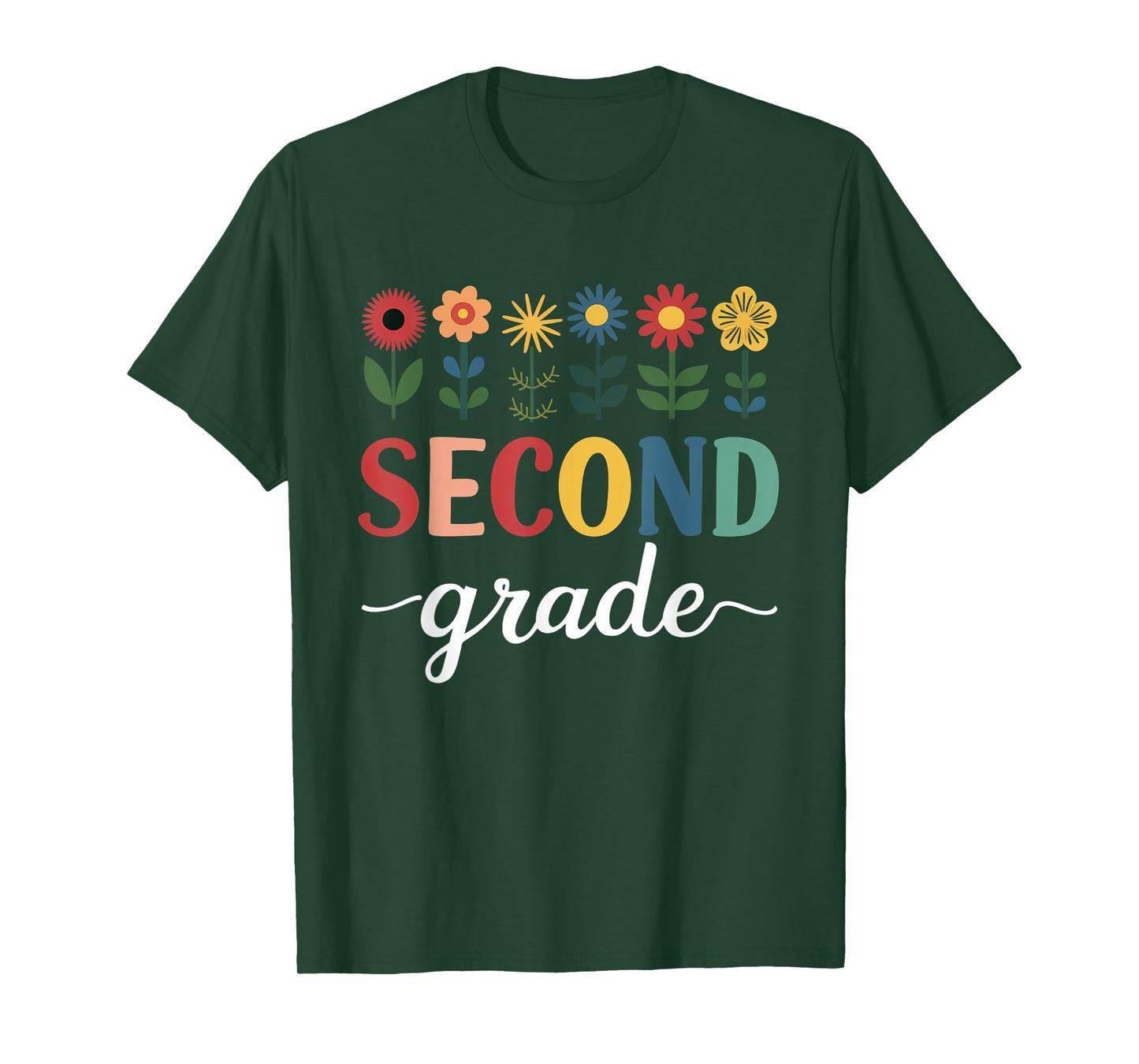 2nd Grade Wildflower Floral Back To School T-Shirt