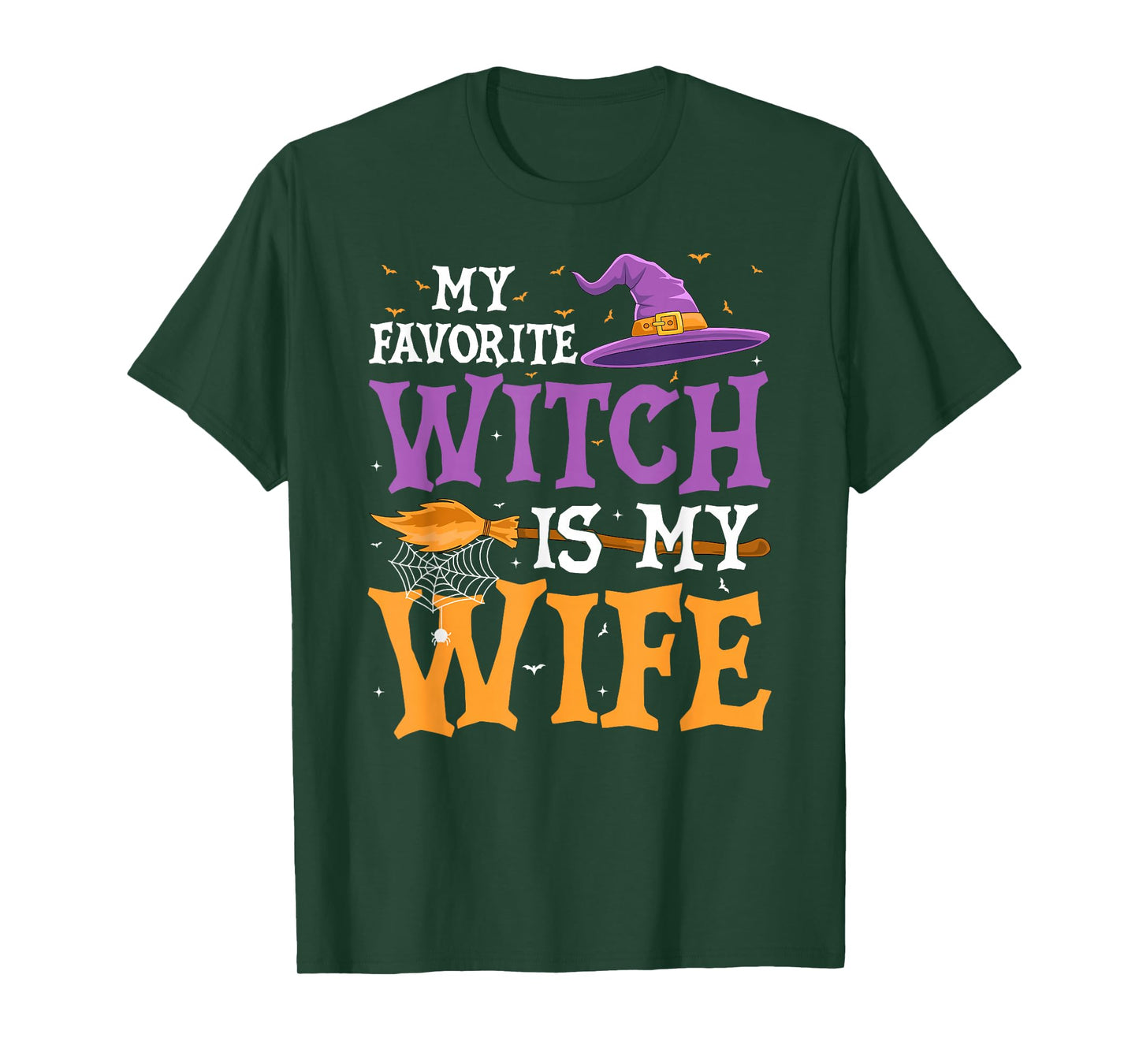 My Favorite Witch is My Wife Funny Husband Halloween T-Shirt
