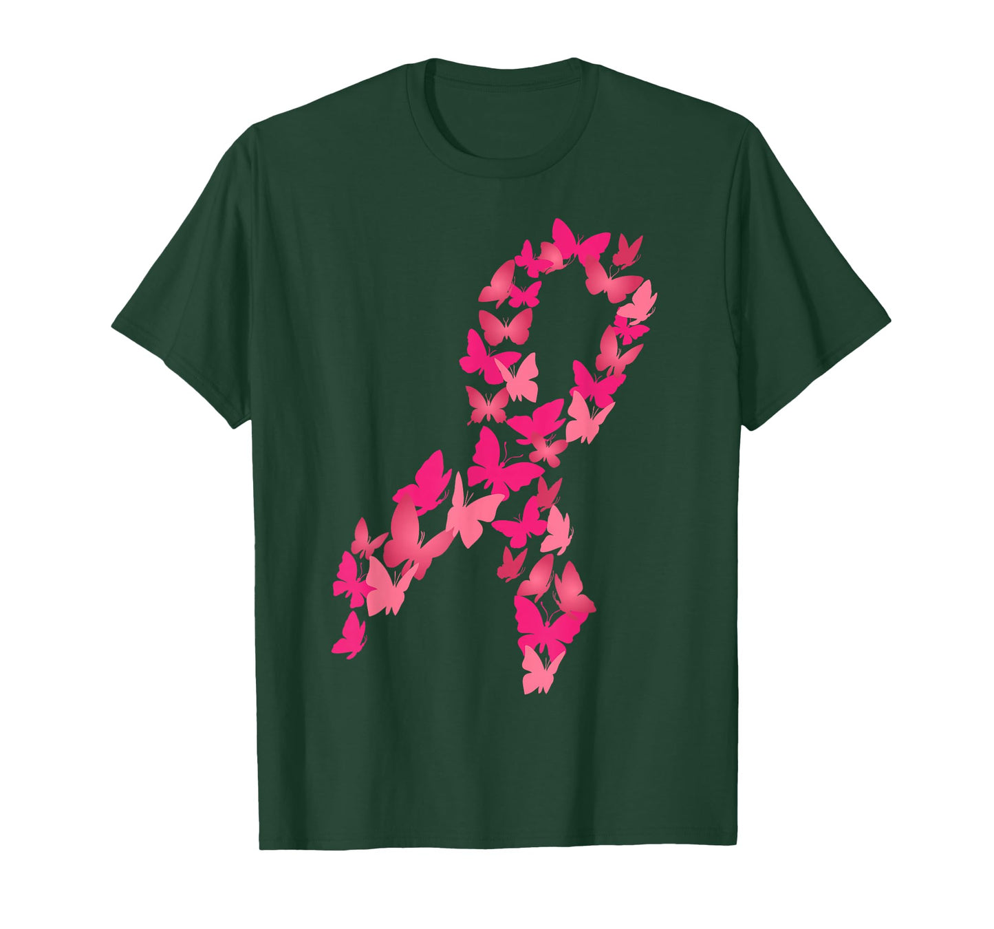 Pink Ribbon Butterfly Cute Breast Cancer Awareness Gift T-Shirt